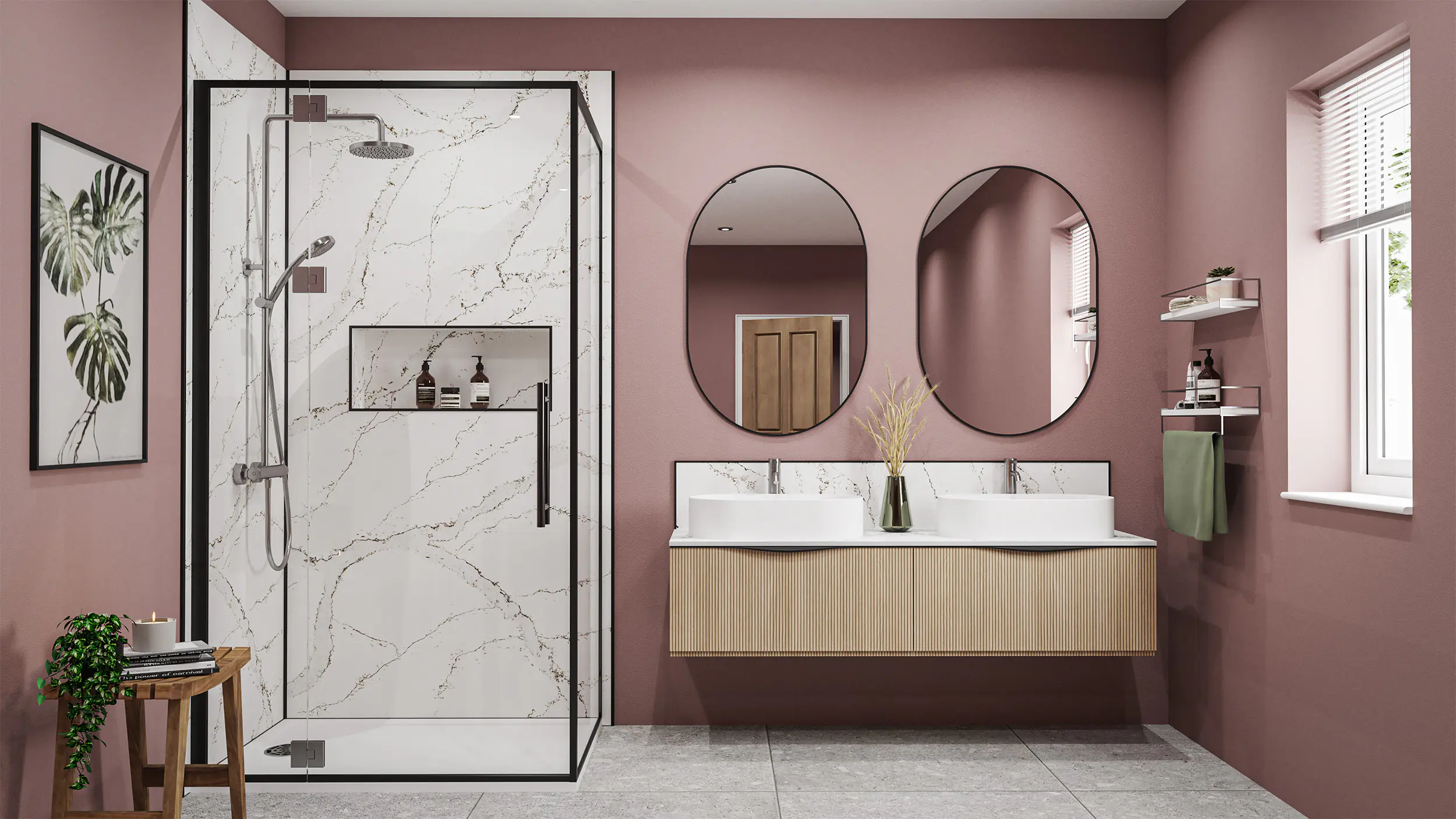 Wetwall Alloy Wandpaneel  Calacatta Volegno 90 x 244 cm