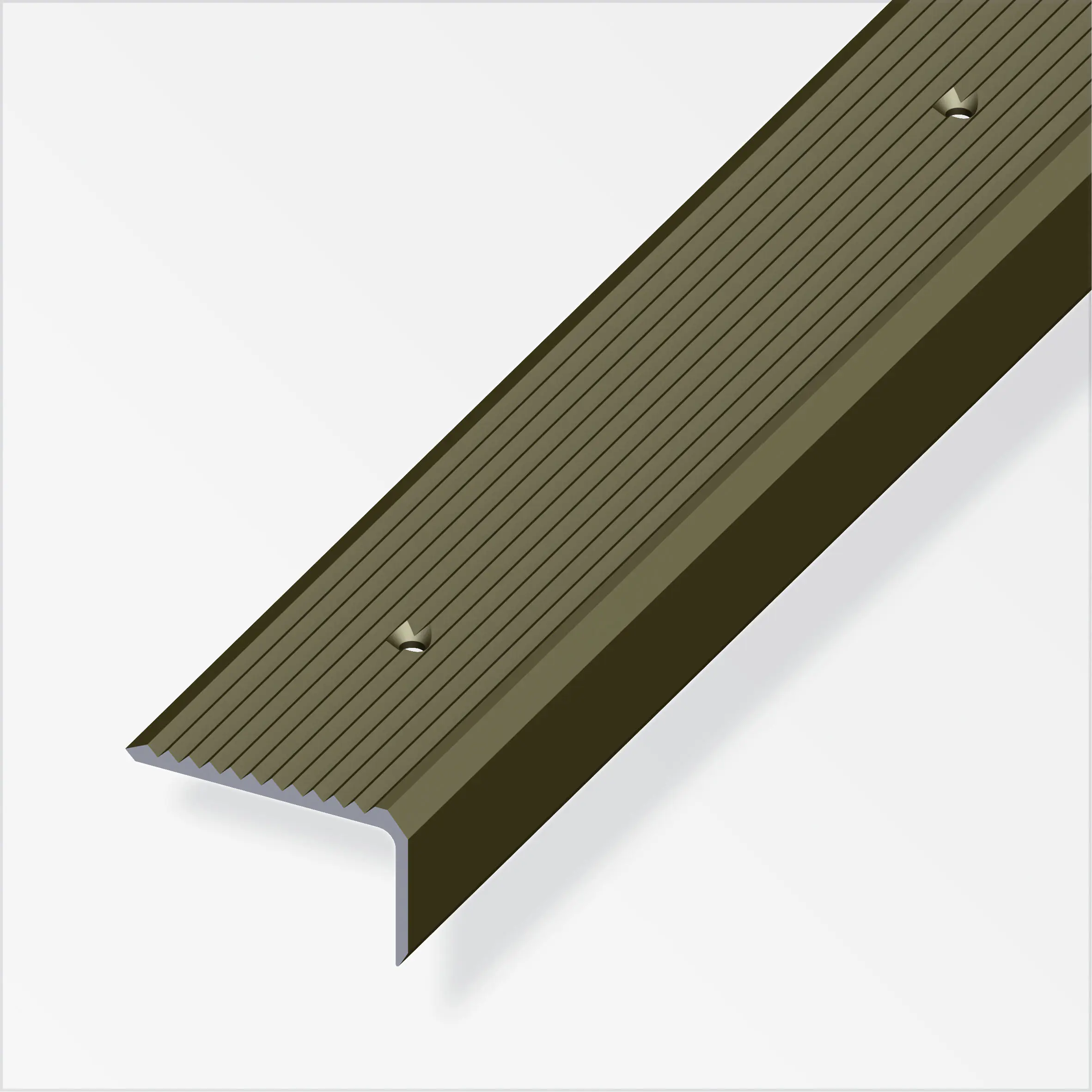 alfer Treppenprofil 1 m, 41 x 23 mm Aluminium eloxiert bronze