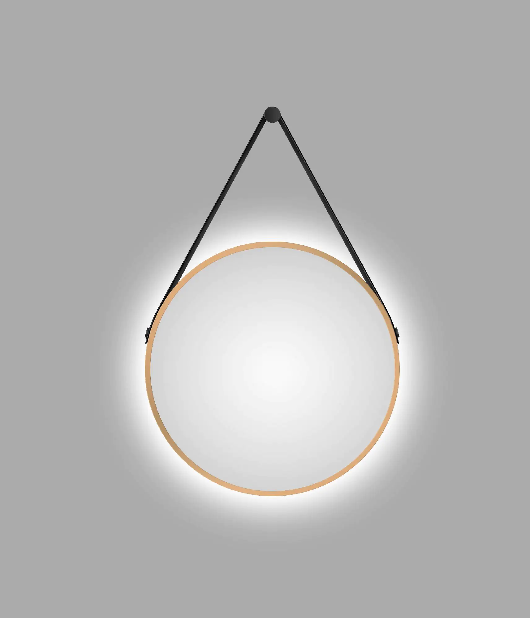 DSK LED Lichtspiegel Silver Barbier Ø 50 cm gold