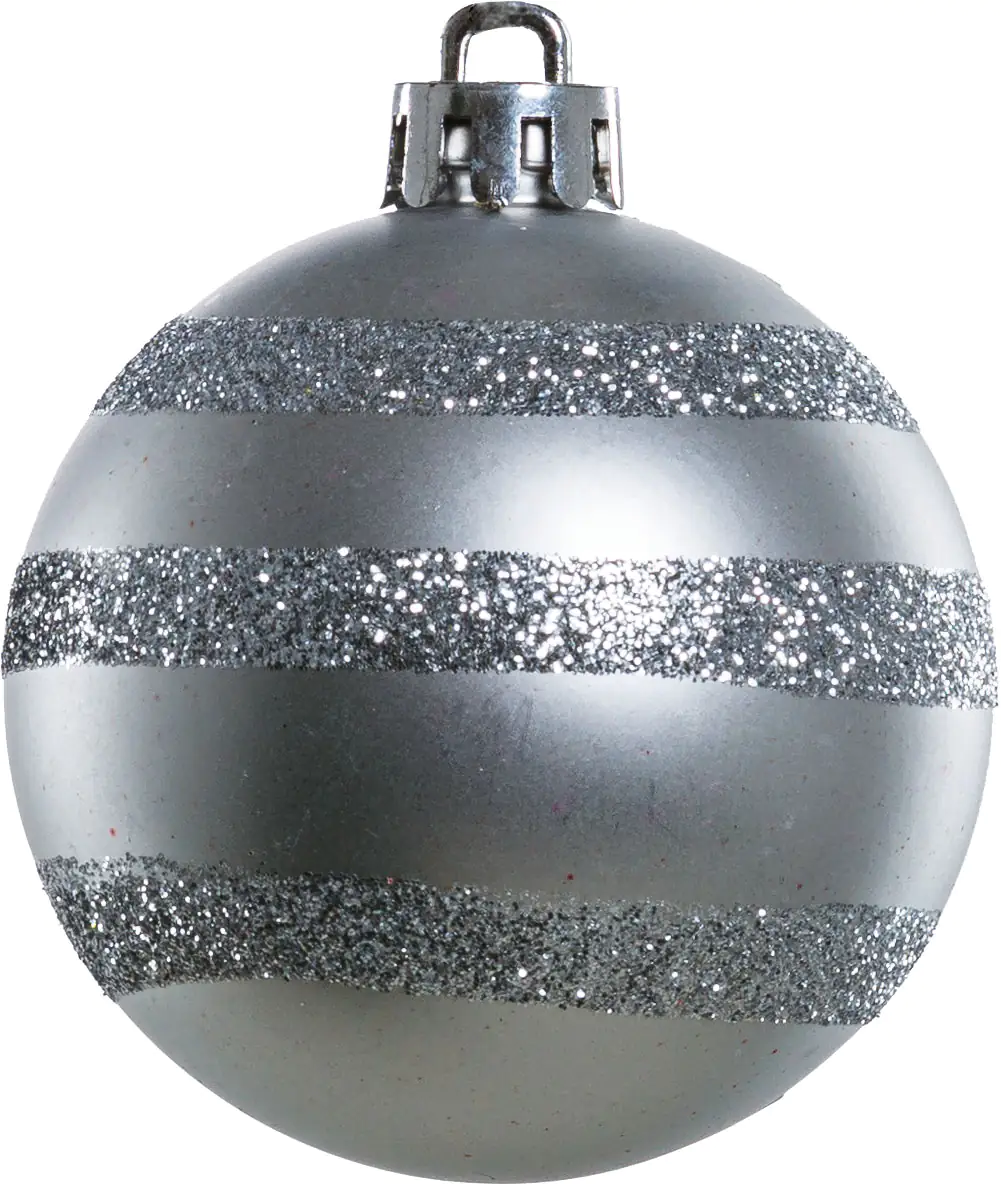 TrendLine Weihnachtskugeln bruchfest, langlebig Ø 6 cm silber mattiert 6 Stück