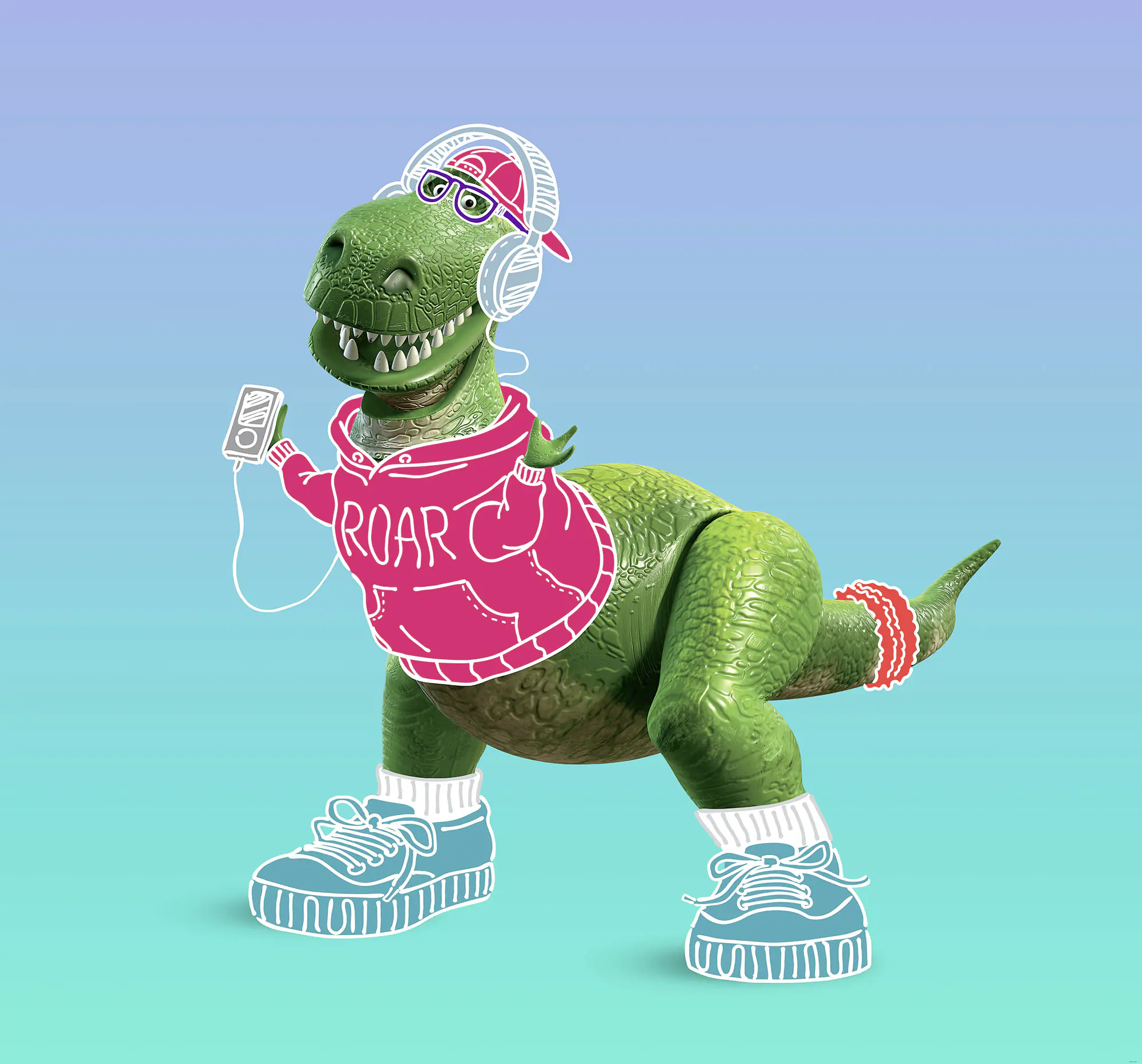 Komar Vlies Fototapete Toy Story Roar 300 x 280 cm 