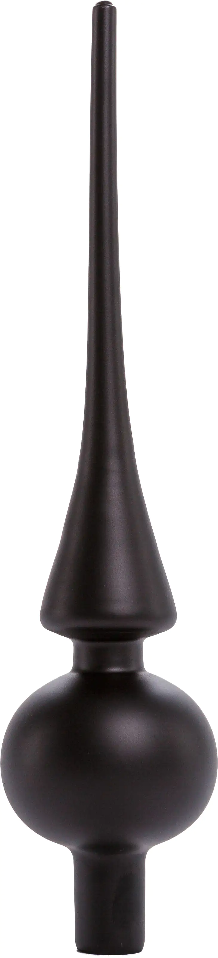 TrendLine Christbaumspitze aus Glas 26 cm schwarz matt