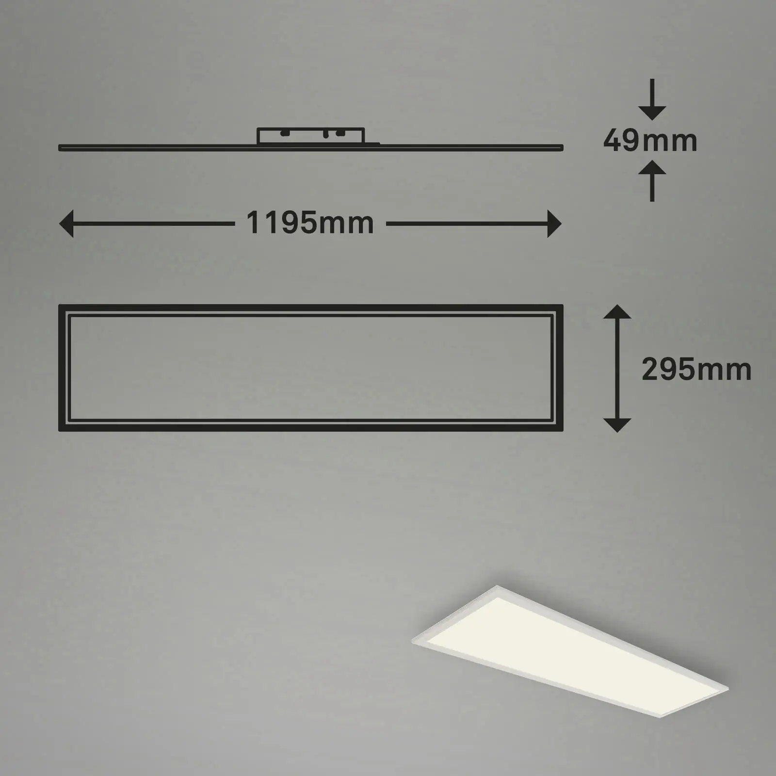Briloner LED-Panelleuchte Piatto ultraflach Sensor weiß