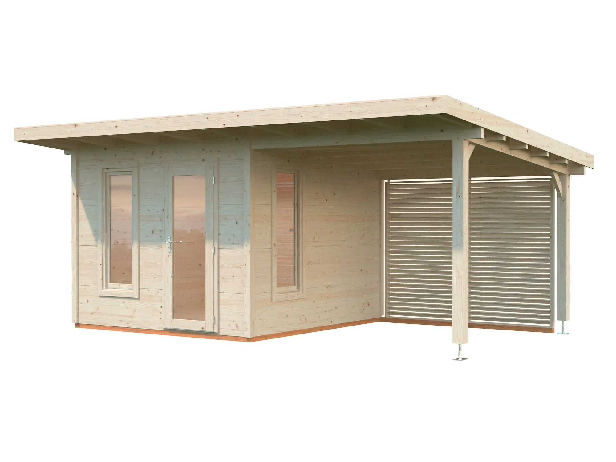 Palmako Gartenhaus Holz Grace 561 x 290 cm naturbelassen