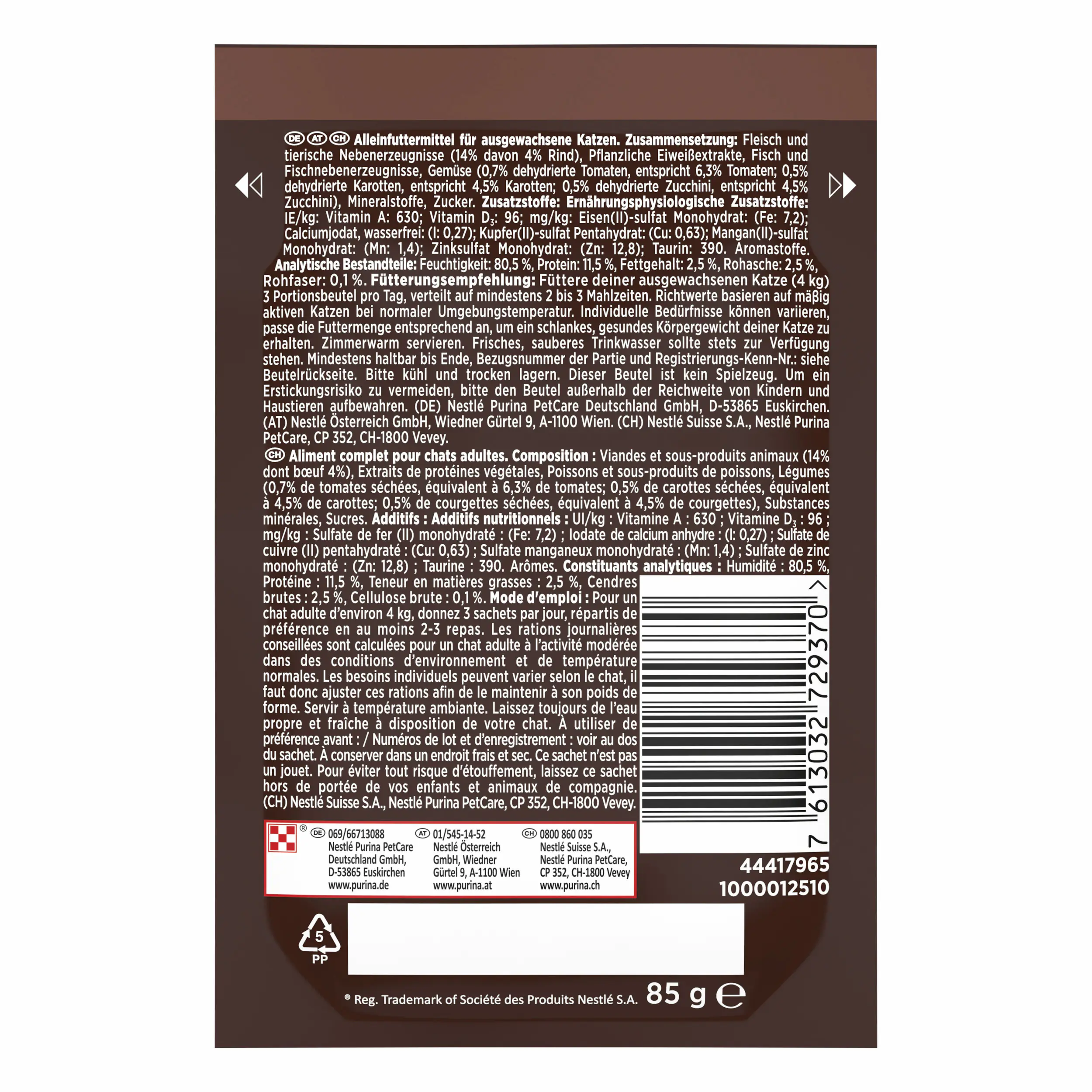 Gourmet A la Carte mit Rind an erlesenem Sommergemüse 85 g