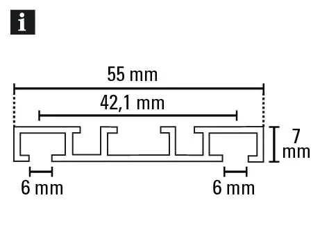 Gardinia Aluminium-Vorhangschiene 2-läufig, weiß, 200 cm
