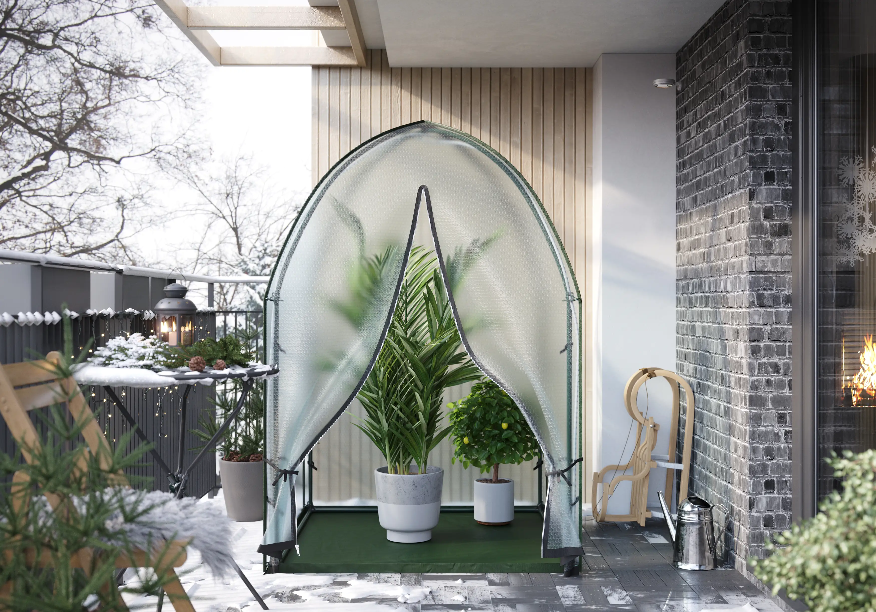 Bio Green Überwinterungszelt Pflanzen Icedome 120 x 183 cm