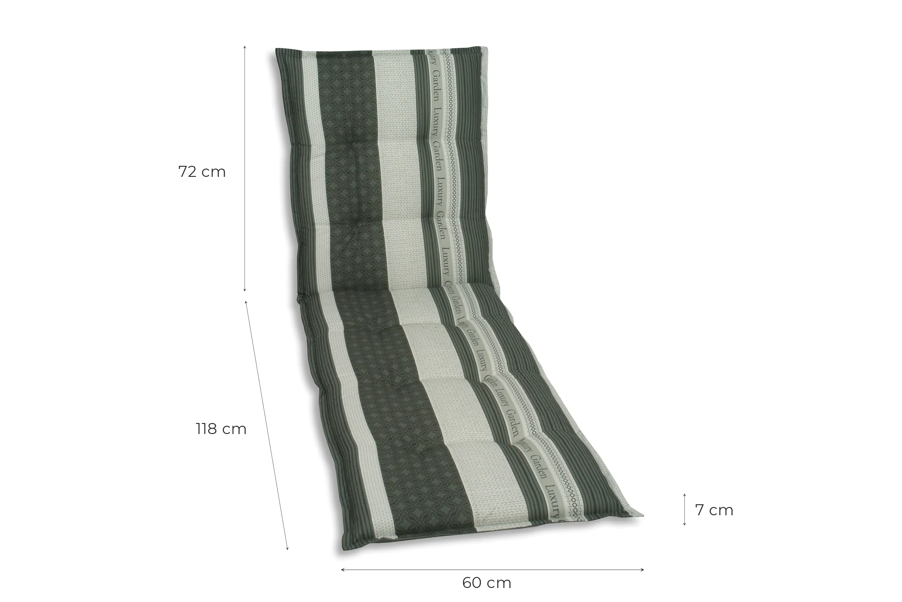 GO-DE Rollliegen-Auflage 190 x 60 x 7 cm, grau, anthrazit