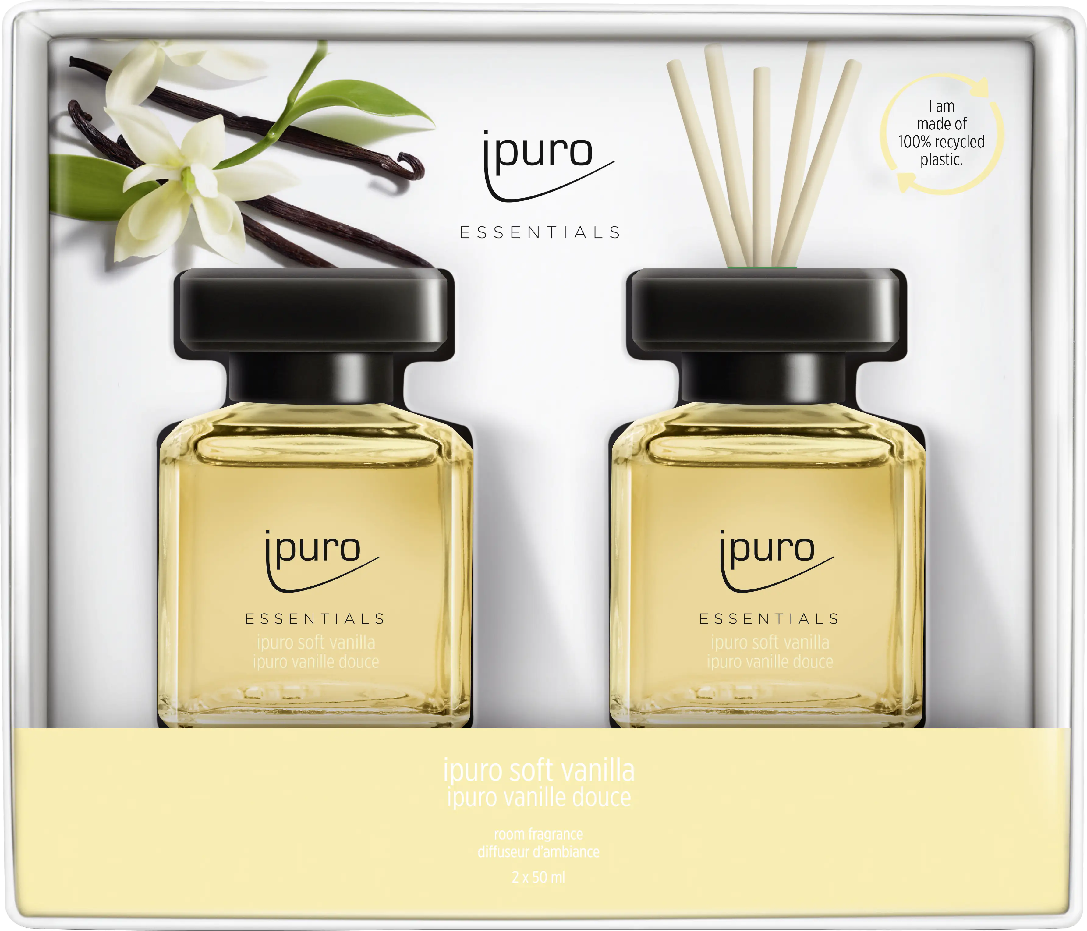ipuro Raumduft Essentials Set Soft Vanilla 2 x 50 ml