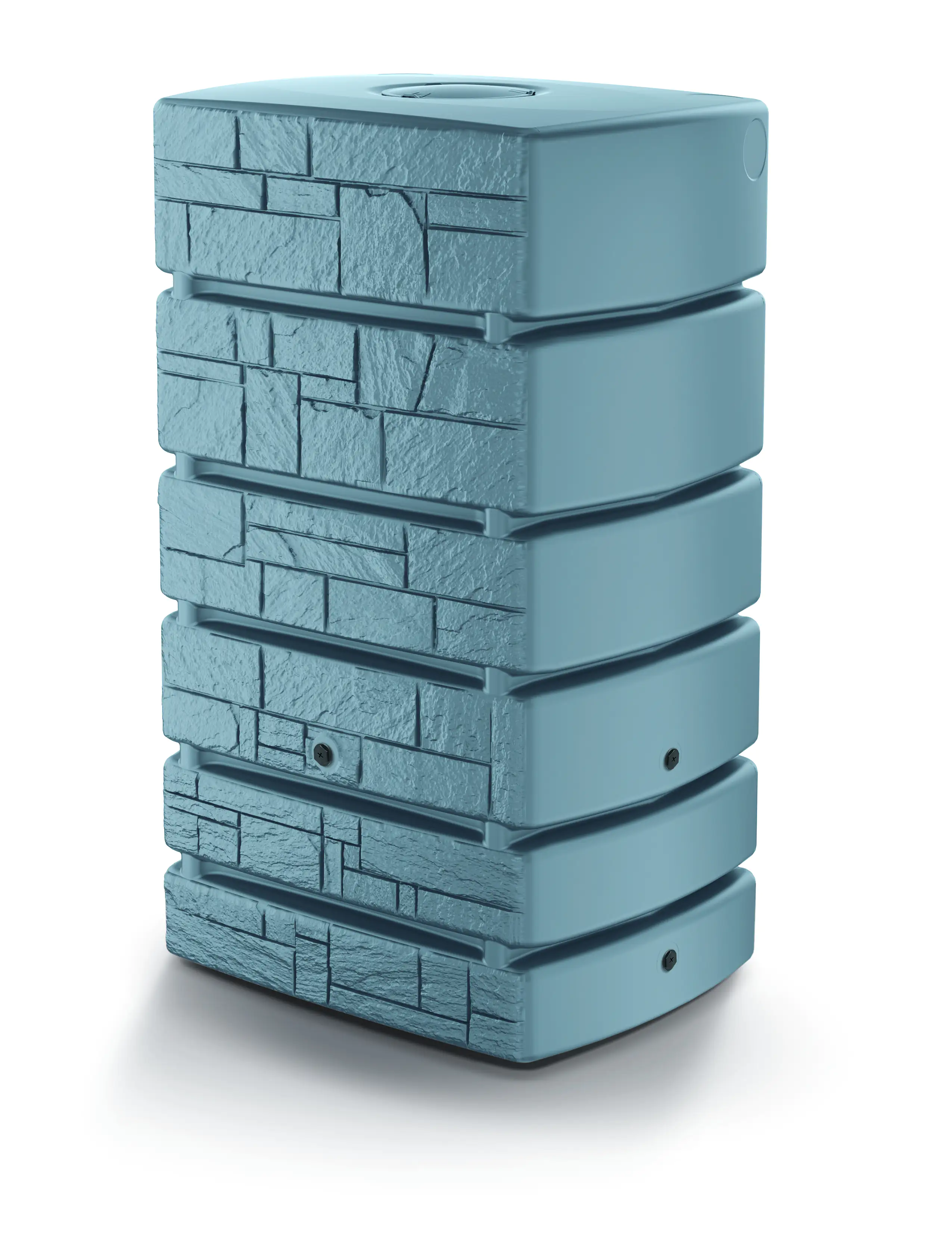 Prosperplast Regenwassertank Tower Stone grau 500 L mit Wasserhahn