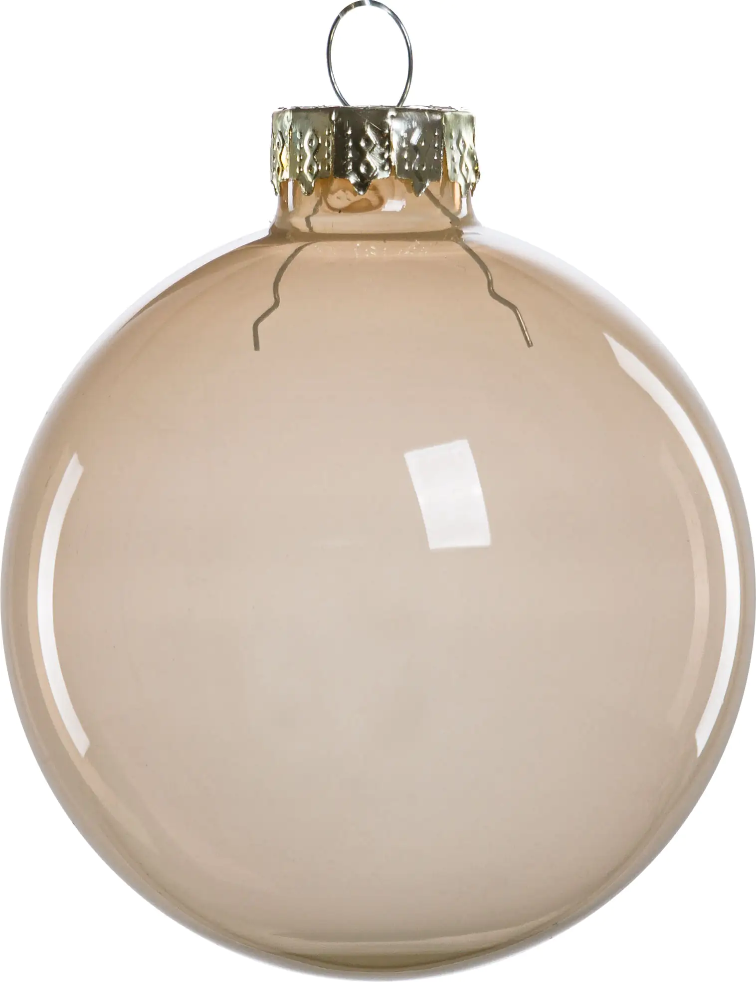 TrendLine Weihnachtskugeln aus Glas Ø 5/ 5,7/ 6,7 cm champagner 42 Stück
