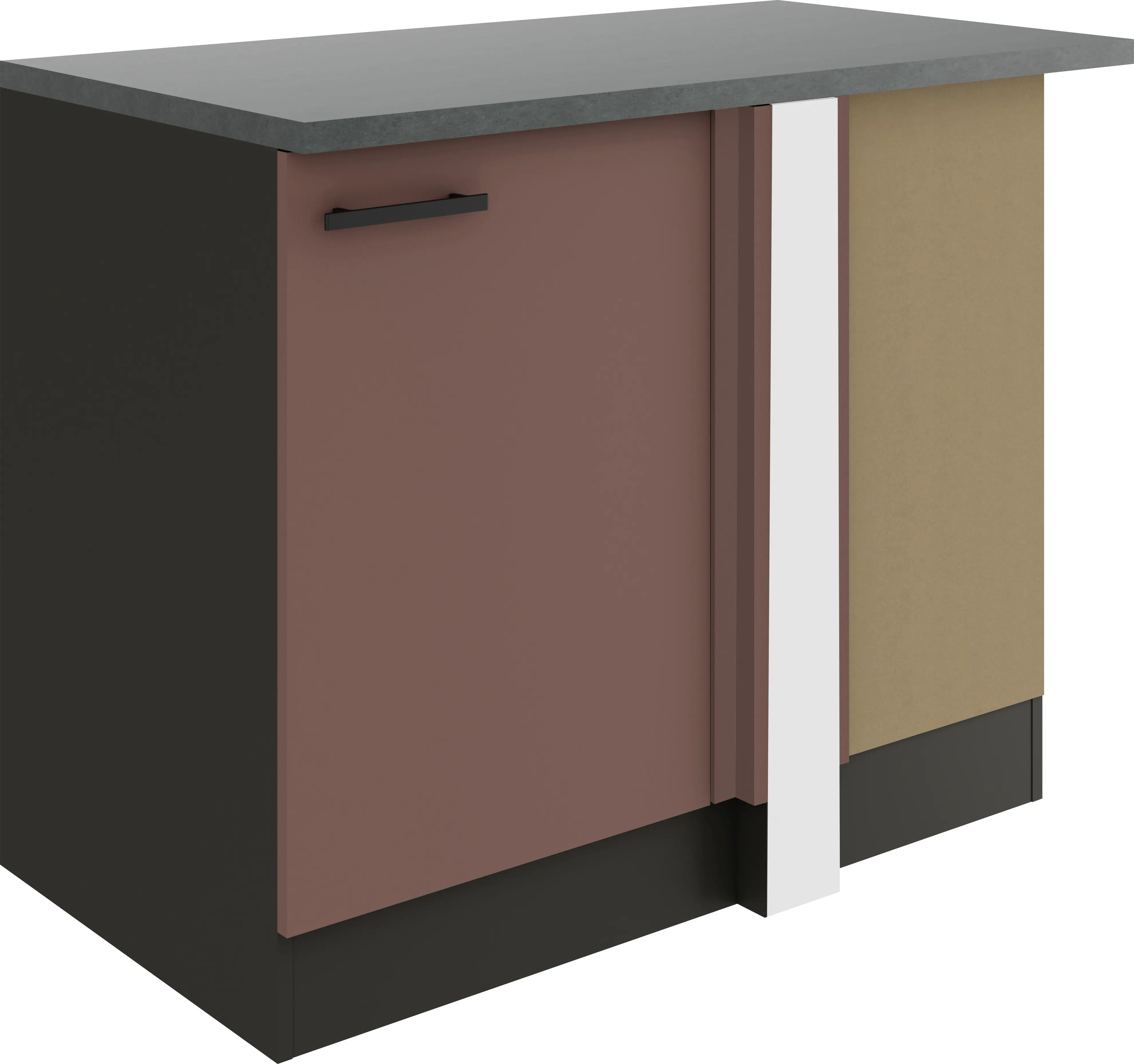 Optifit Eckunterschrank Nizza 407 rostrot/anthrazit 110 cm