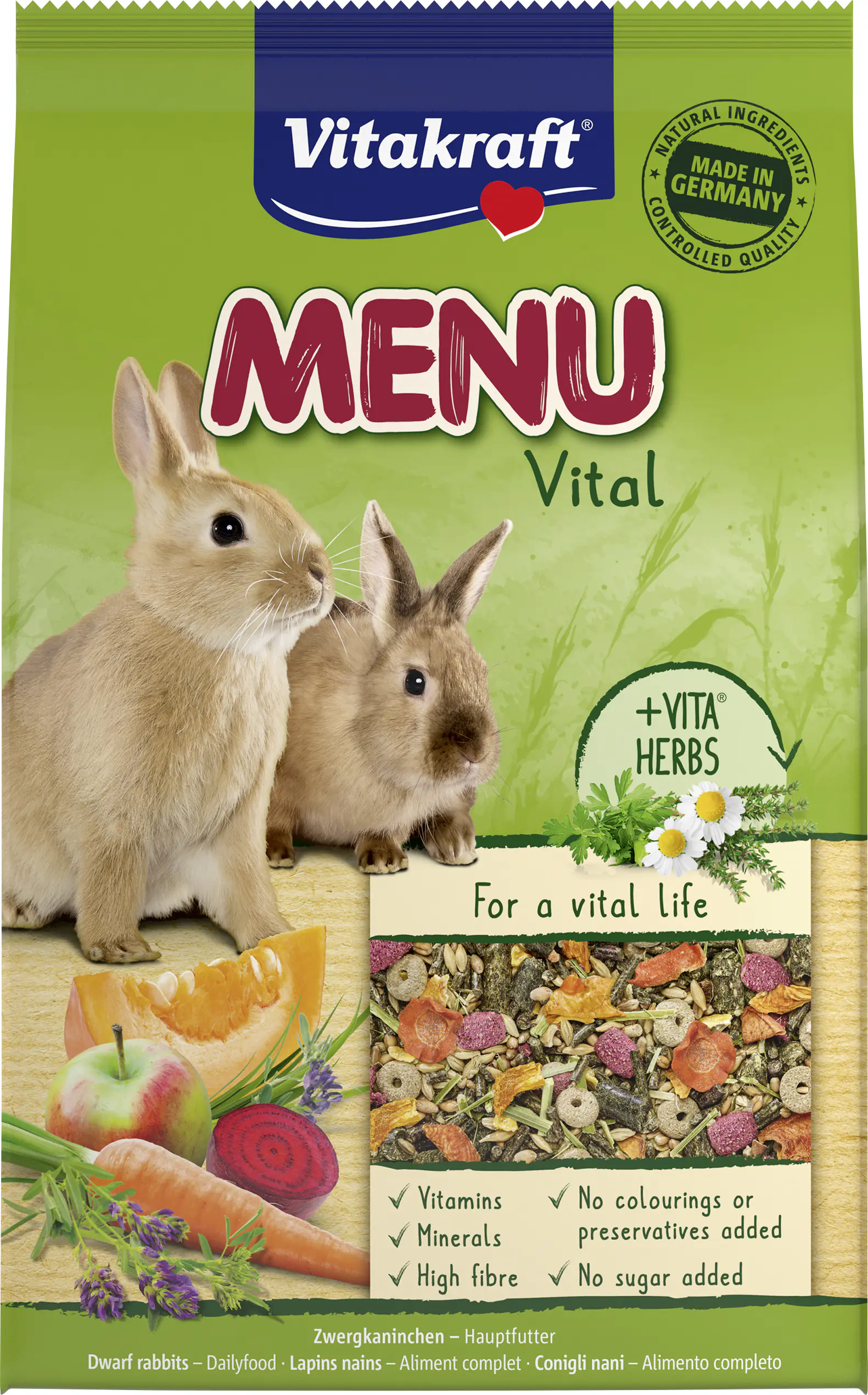 Vitakraft Zwergkaninchenfutter Menu Vital ZK 5 kg