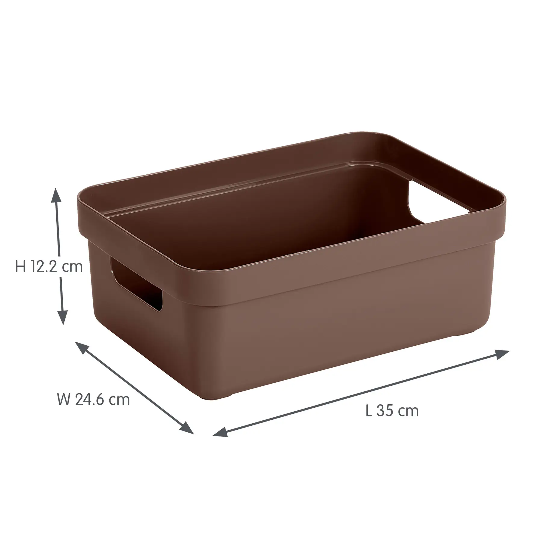 Sunware Aufbewahrungsbox Sigma Home mit Griffen 35 x 24,6 cm 9 L schoko 3er Set