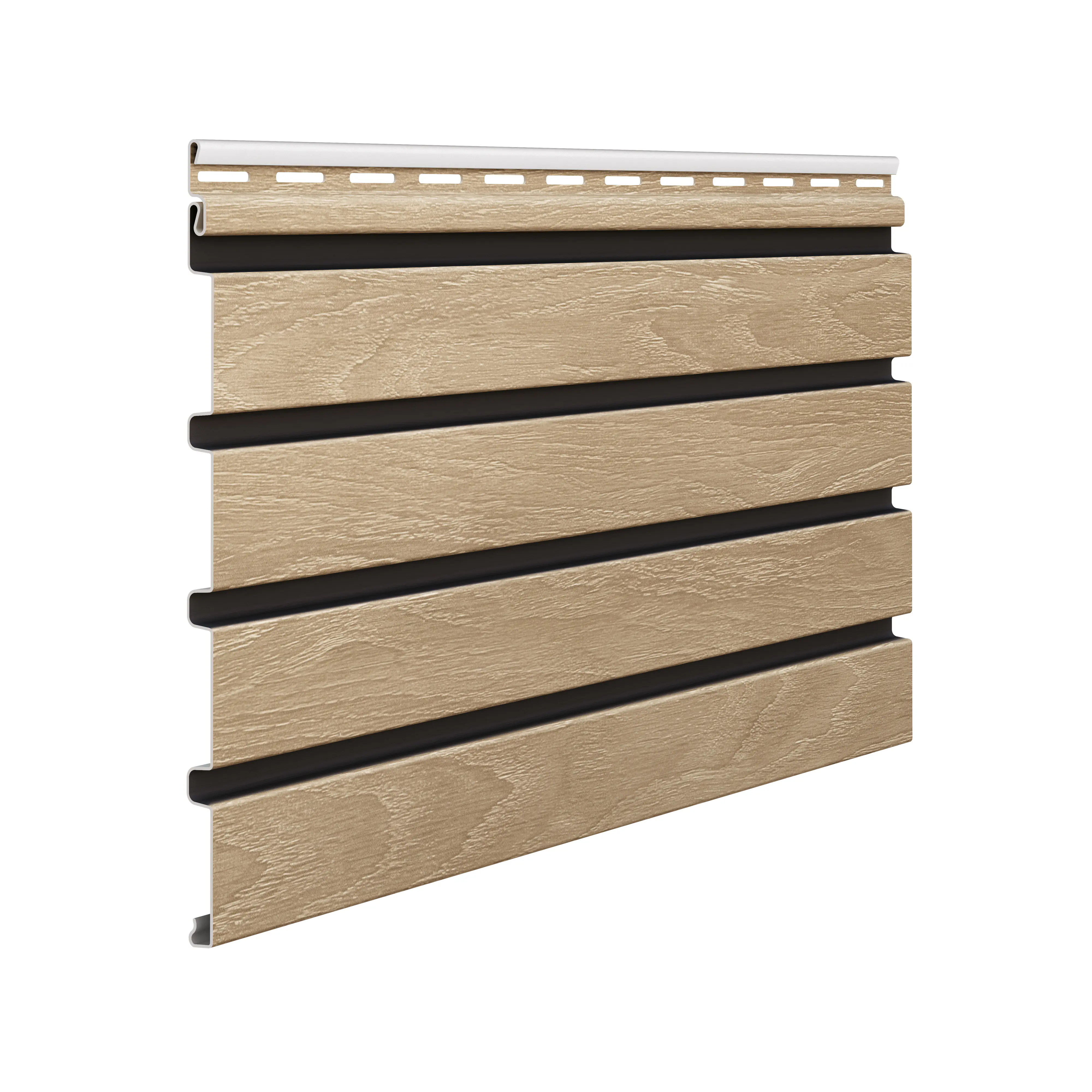 Fassadenverkleidung PVC 295 x 28,3 cm eiche/schwarz