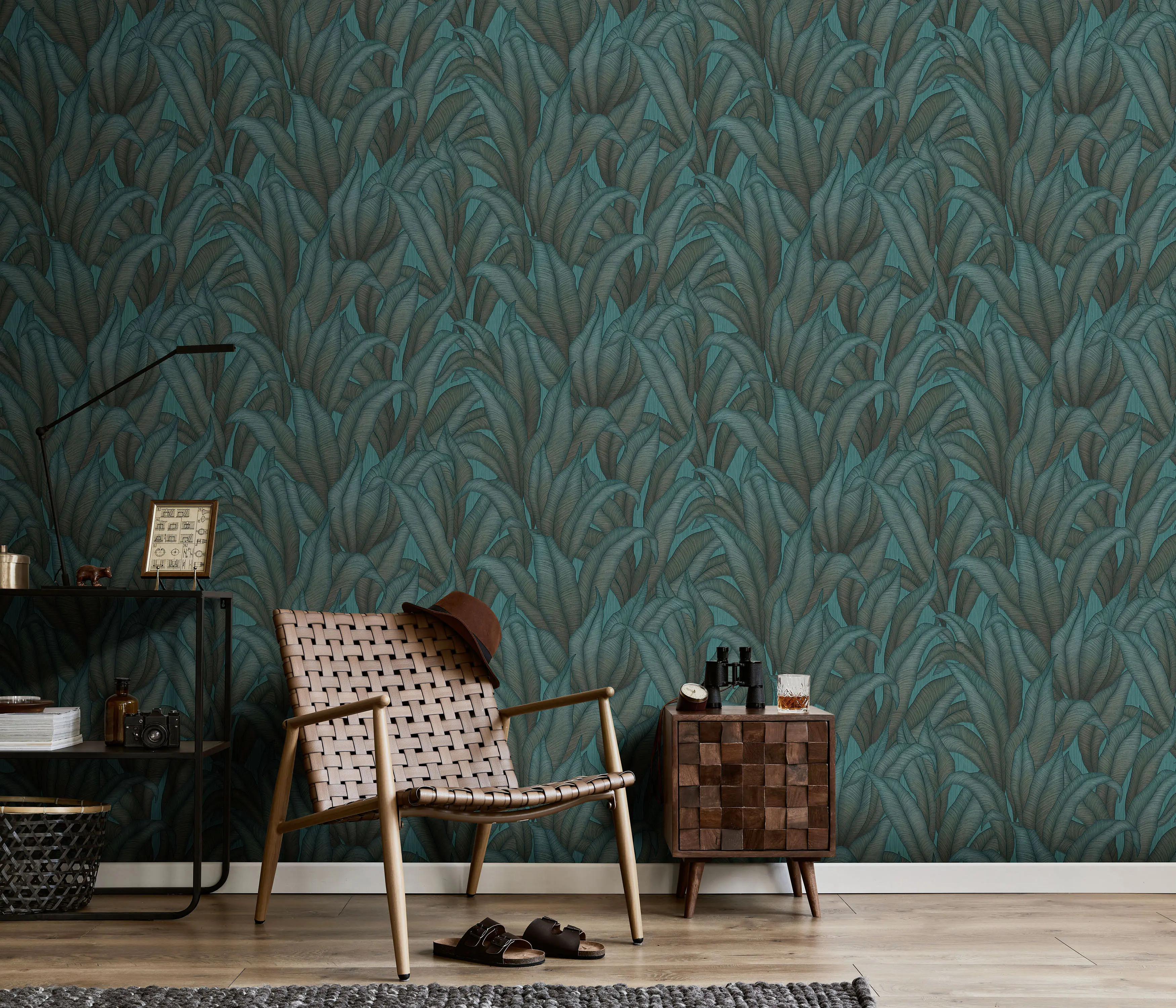 Erismann Vliestapete 10371-19 Fashion for Walls 4 floral petrol 10,05 x 0,53 m