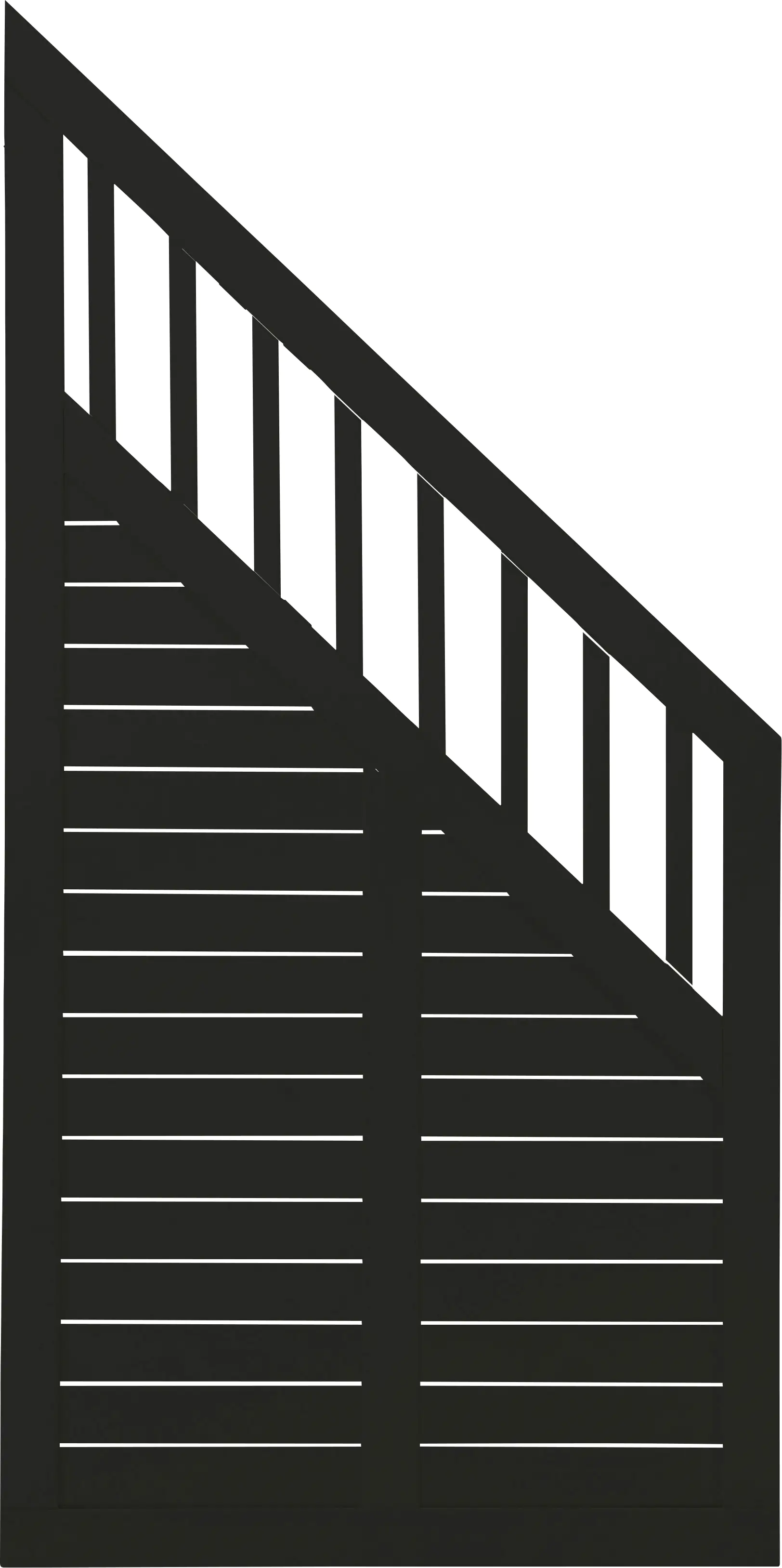 Plus Zaun Nostalgie 90 x 180/95 cm RAL 9005 Schwarz
