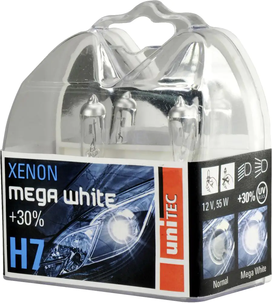 Unitec Scheinwerferlampe H7 Xenon Mega White 2 Stück