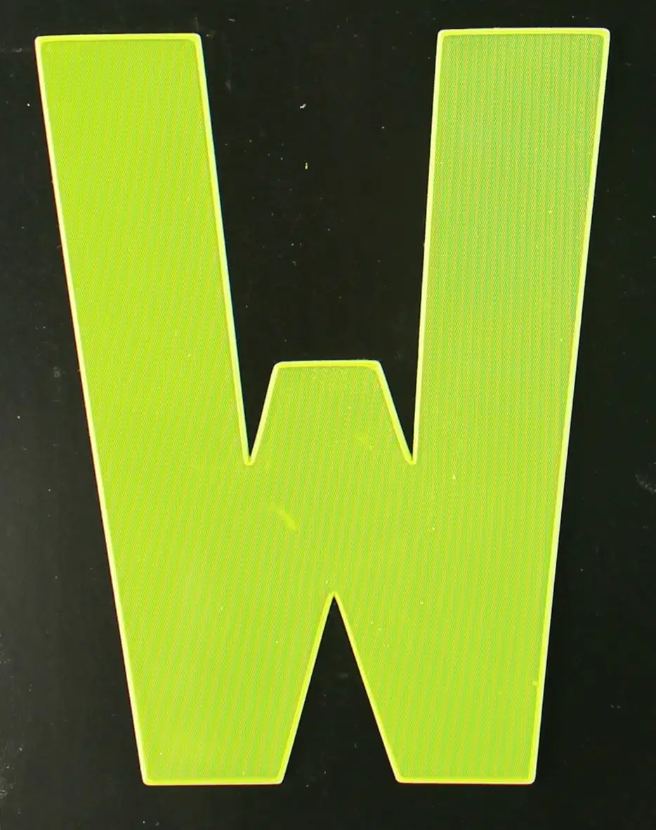 Conacord Reflektierender Klebebuchstabe "W" gelb 80 mm