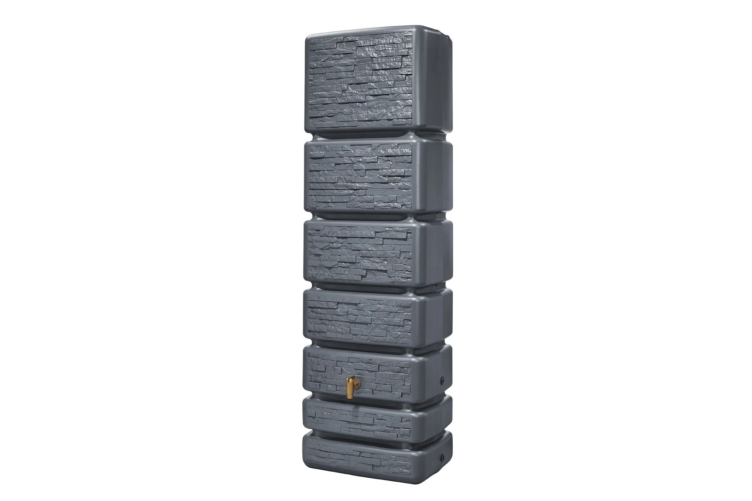 4rain Regenwasser-Wandtank Slim Stone Decor graphite grey 350 L