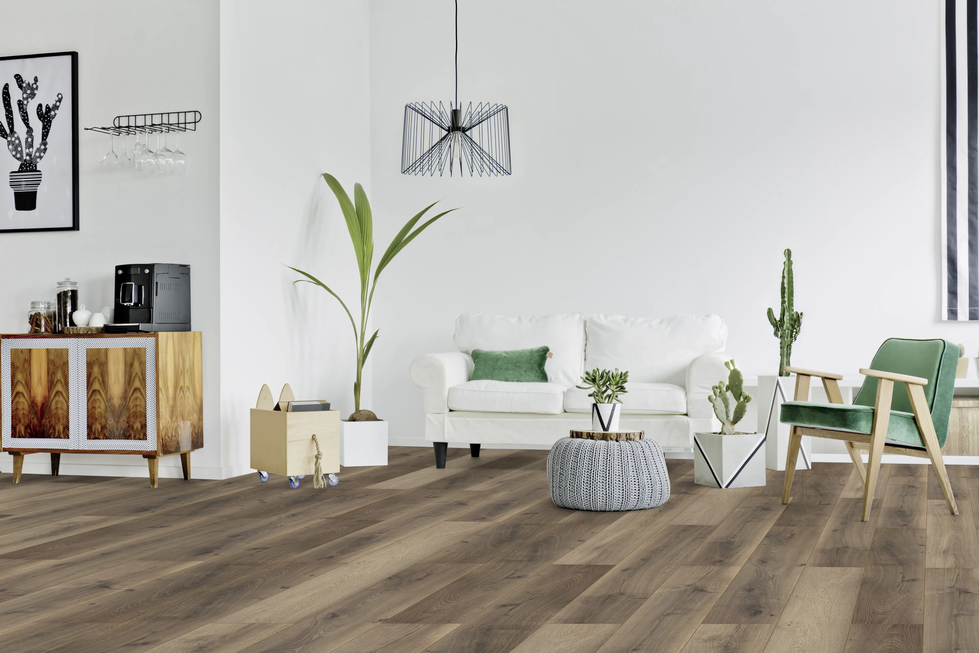 Classen Laminat Megaloc Aquaprotect 128,5 x 19,2 cm 8 mm Eiche braun mix