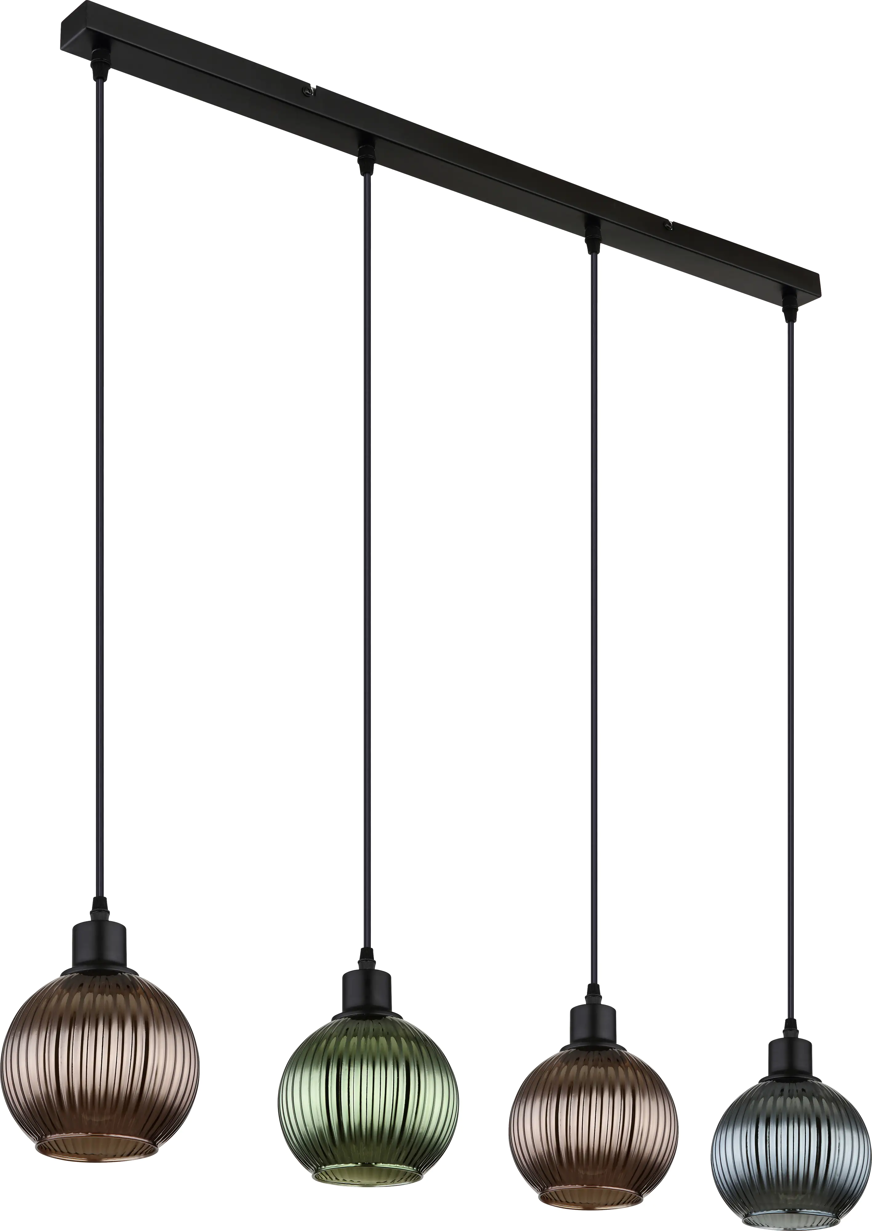 Globo 4er Hängeleuchte Zumba schwarz 90 x 15 x 120 cm E27