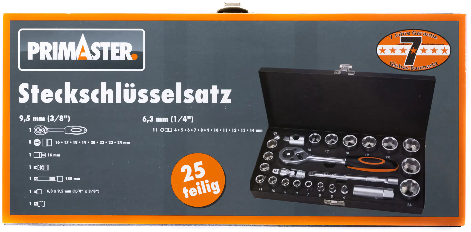 Primaster Steckschlüsselsatz ST25 25-teilig 1/4" 3/8"