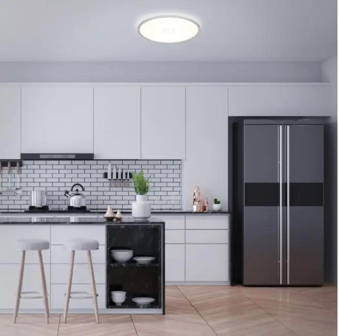 Briloner Slim LED Panel Free silber Ø 42 cm mit Backlight-Effekt