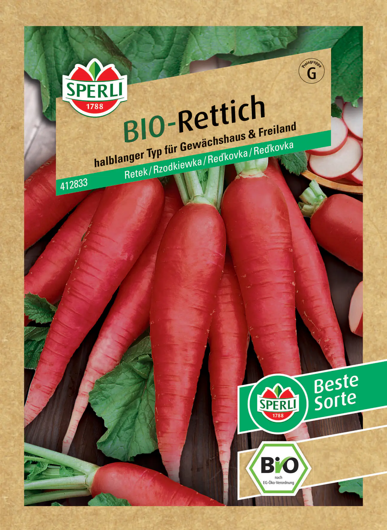 Sperli Bio Rettich Ostergruß rosa