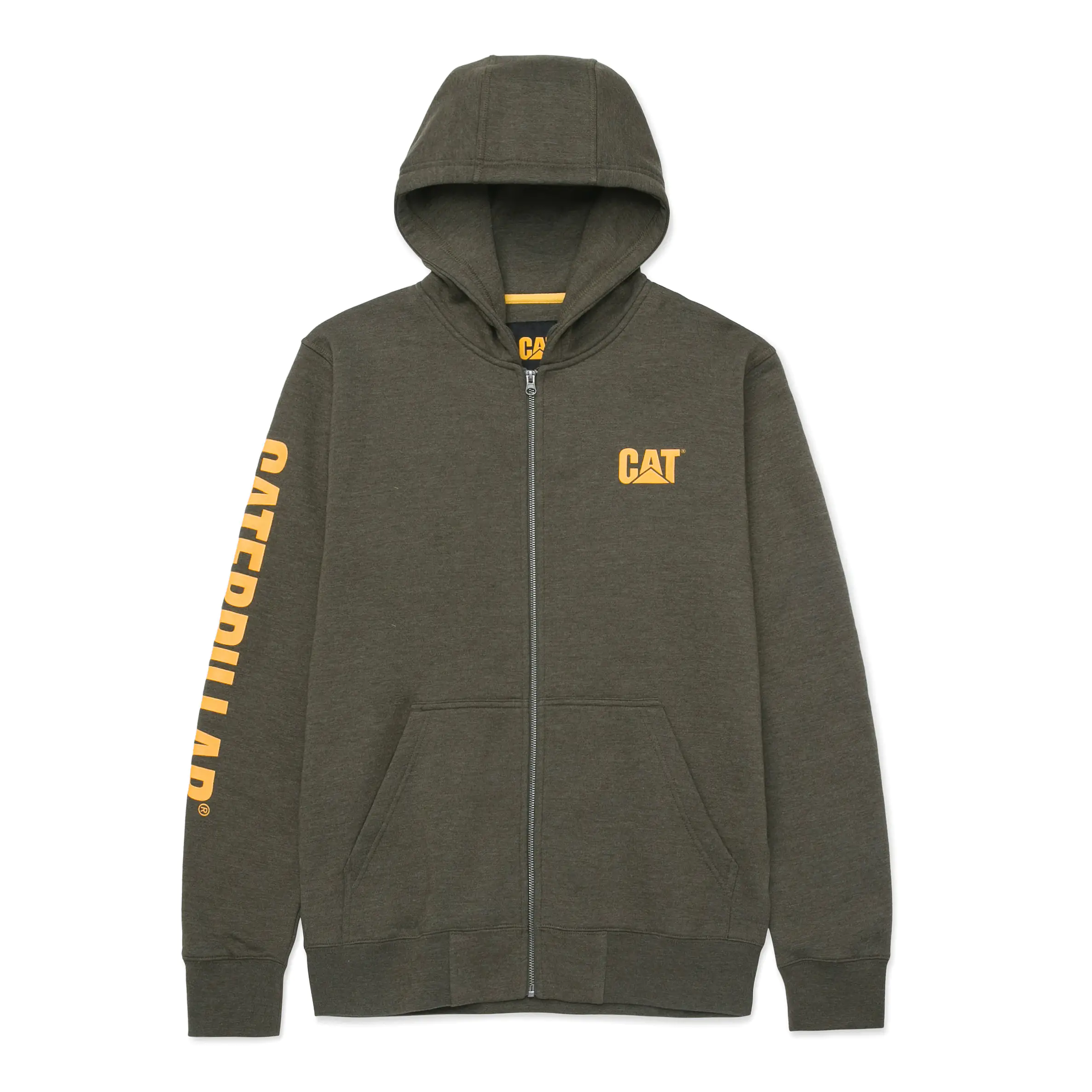 CAT Zip Hoodie Banner Größe L oliv