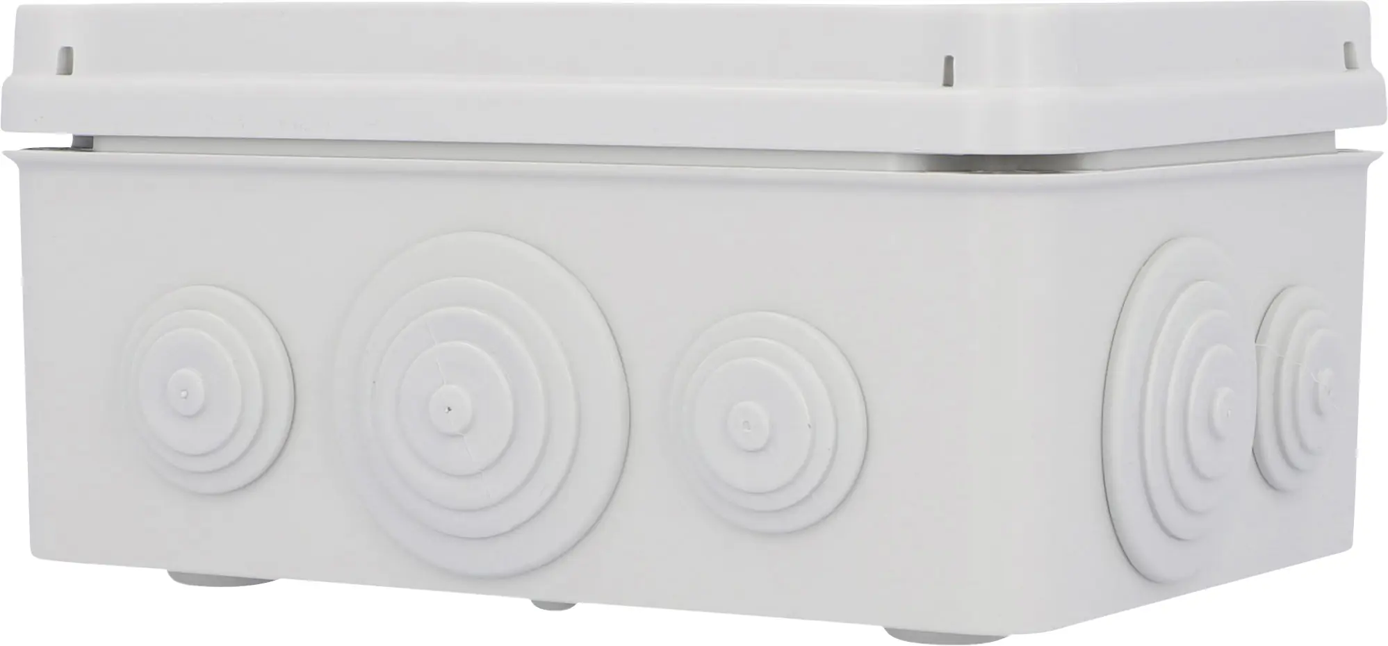 Aufputz- Abzweigdose IP65, mit Schraubdeckel, 175 x 130 x 84 mm, grau