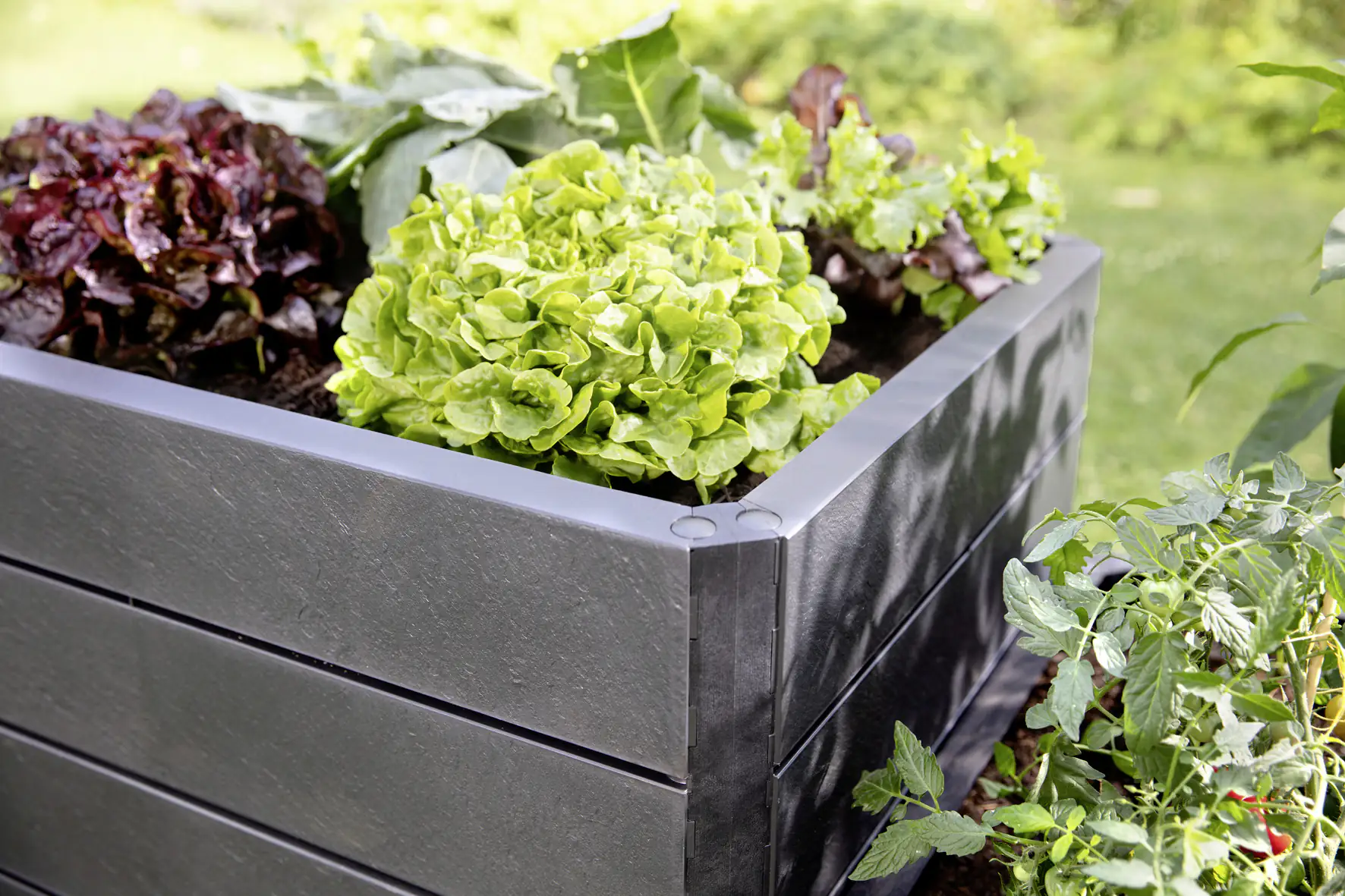 Garantia Hochbeet Ergo Vario 2, stone, Flora Wassersystem