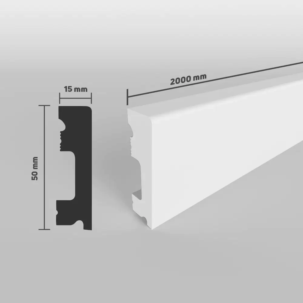 SELITSTYLE Sockelleiste FBL50 200 x 50 x 15 mm wasserfest