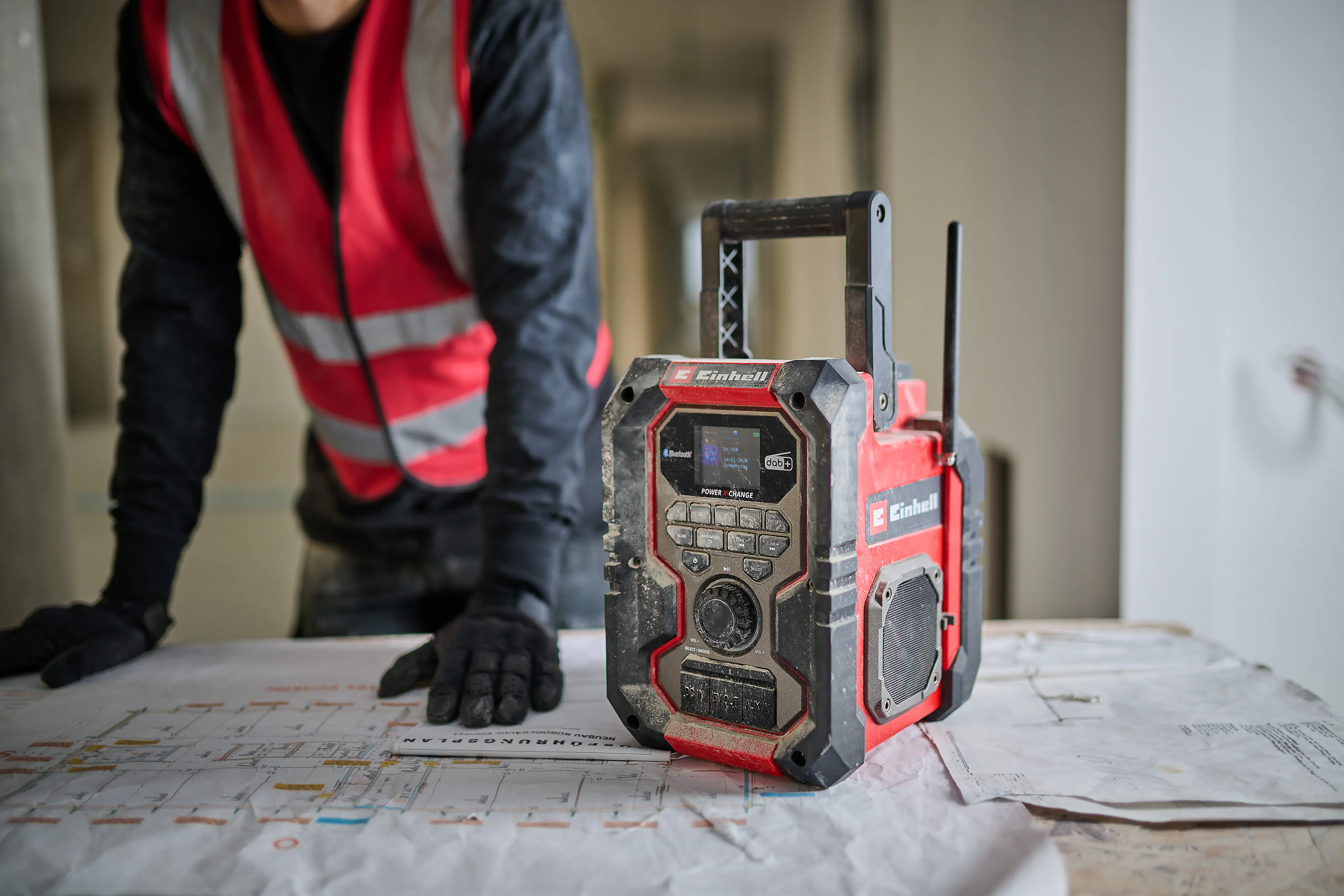 Einhell Expert Baustellenradio Akku-Radio TE-CR 18 Li DAB+/FM/BT Solo