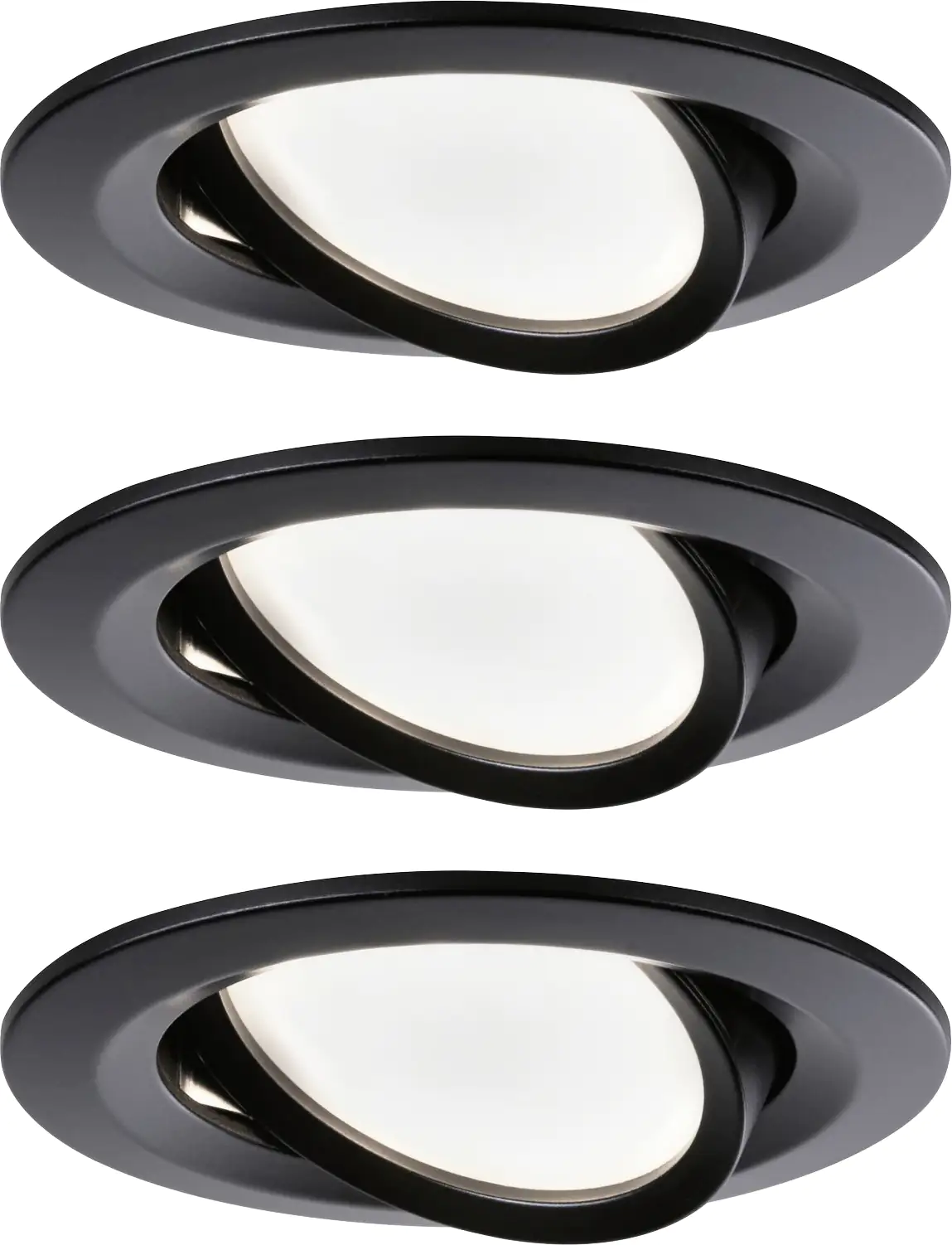 Paulmann LED Einbauleuchte Nova 3er-Set schwarz matt schwenkbar Ø 8,4 cm 3-Step-Dim