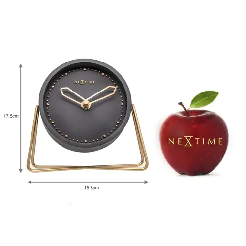 Nextime Tischuhr Cross Table 17,5 x 15,5 cm schwarz