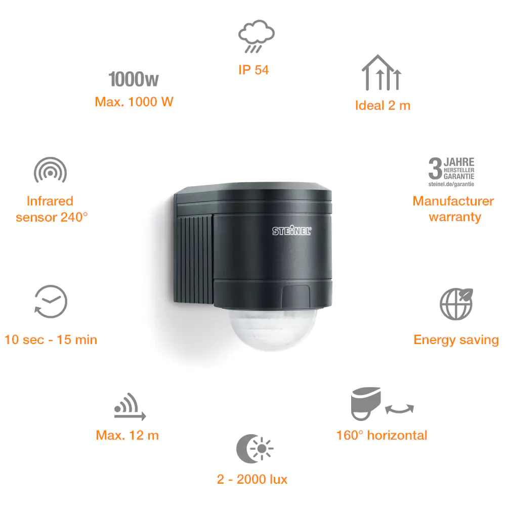 Steinel Infrarot Sensor IS 240 Duo schwarz