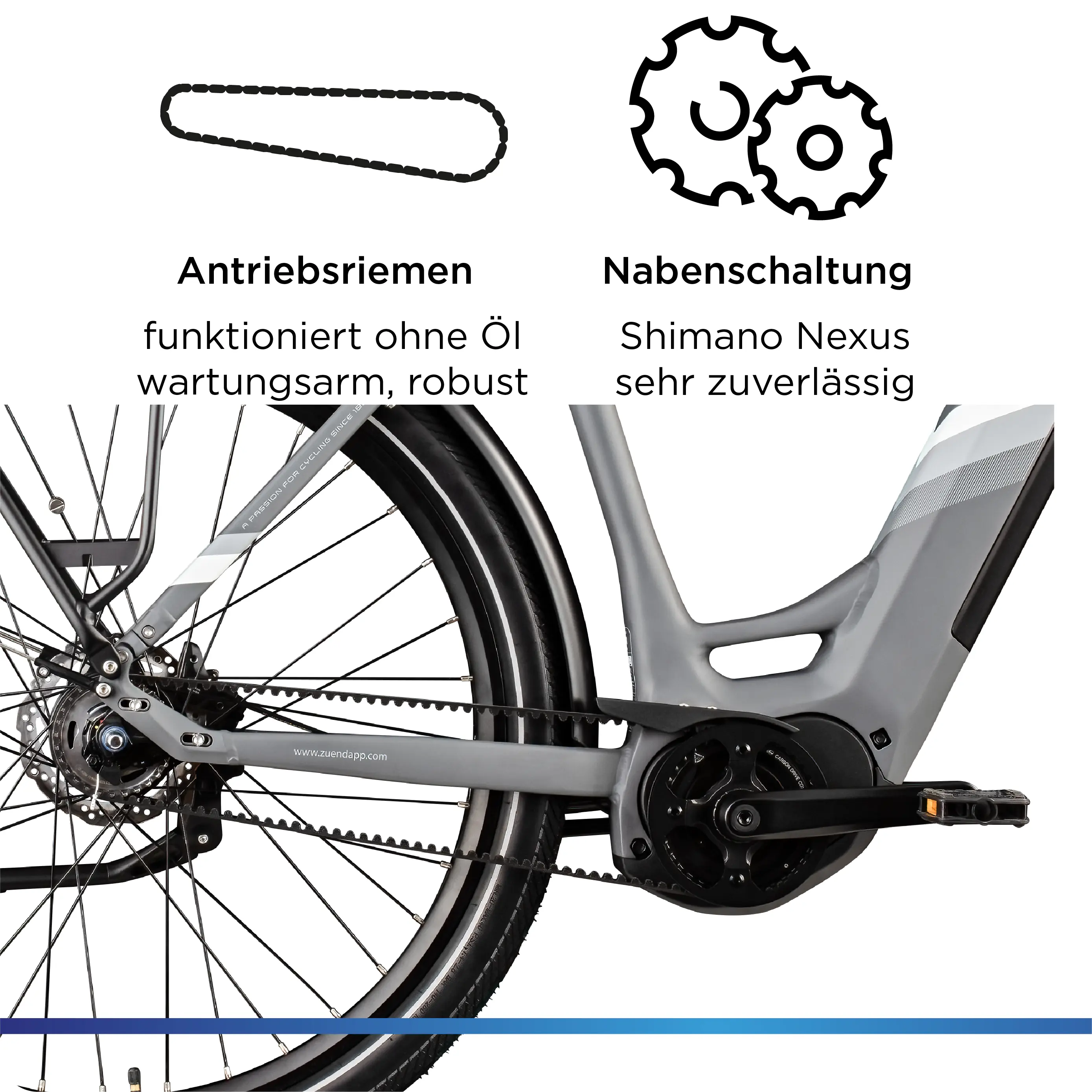 Zündapp E-Bike Trekking X850 Pro 29 Zoll 5-Gang 550 Wh grau