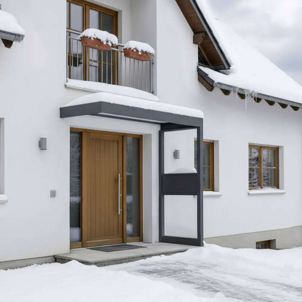 Canopia Vordach Sophia 215 x 95 cm Klar grau + Seitenteil