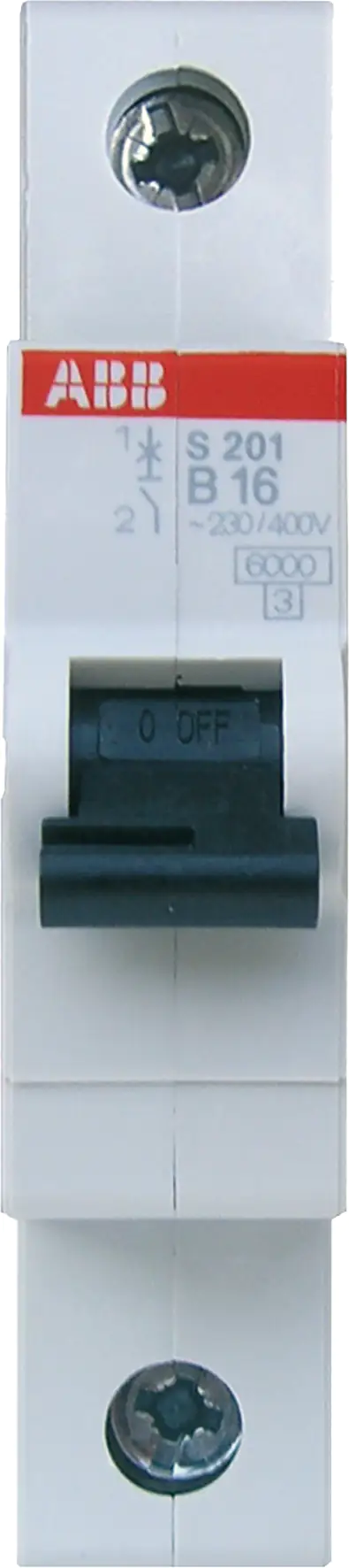 ABB Leitungsschutzschalter B16 16A, 1-polig, S201-B16