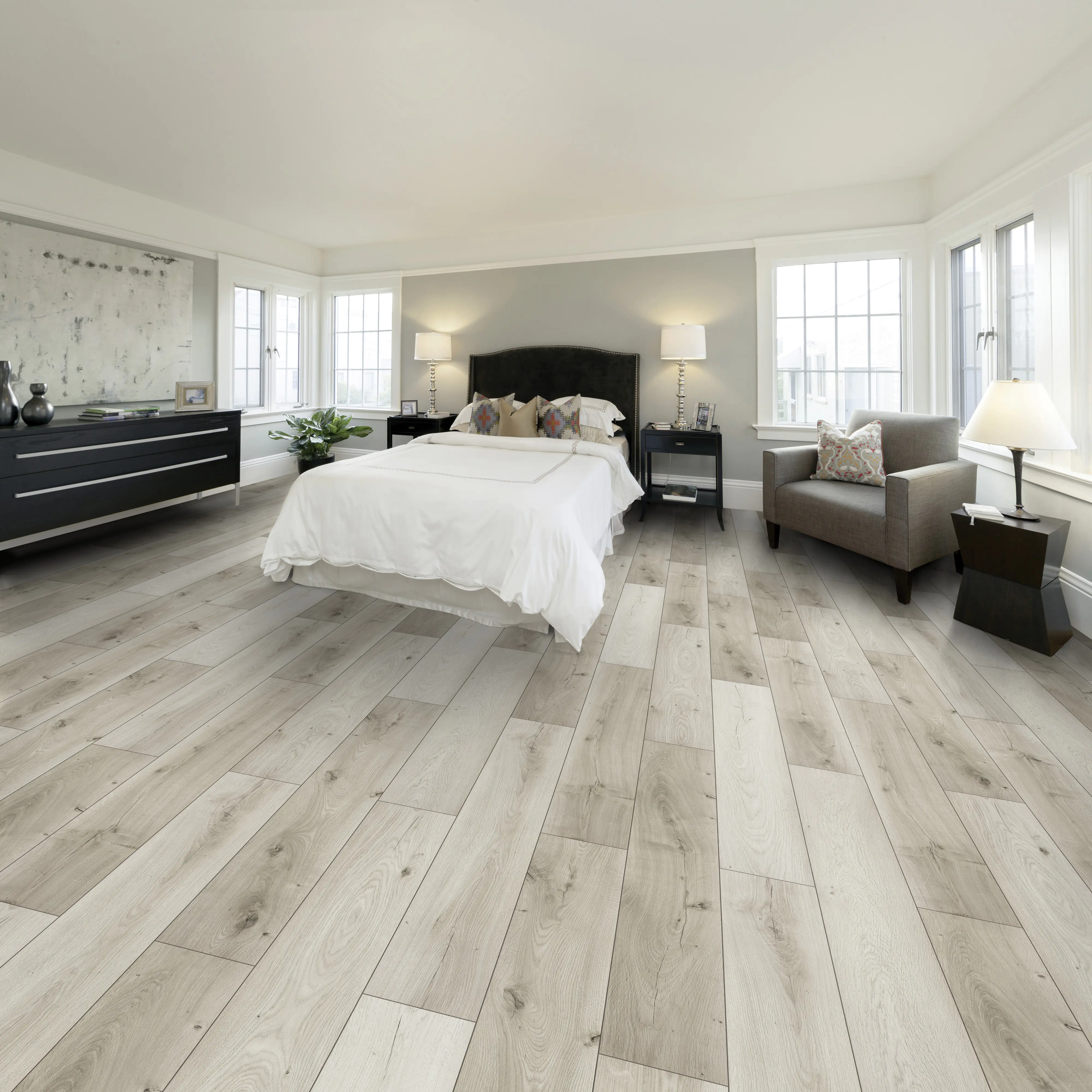 Classen Laminat Megaloc Aquaprotect 128,5 x 19,2 cm 8 mm Eiche grau mix