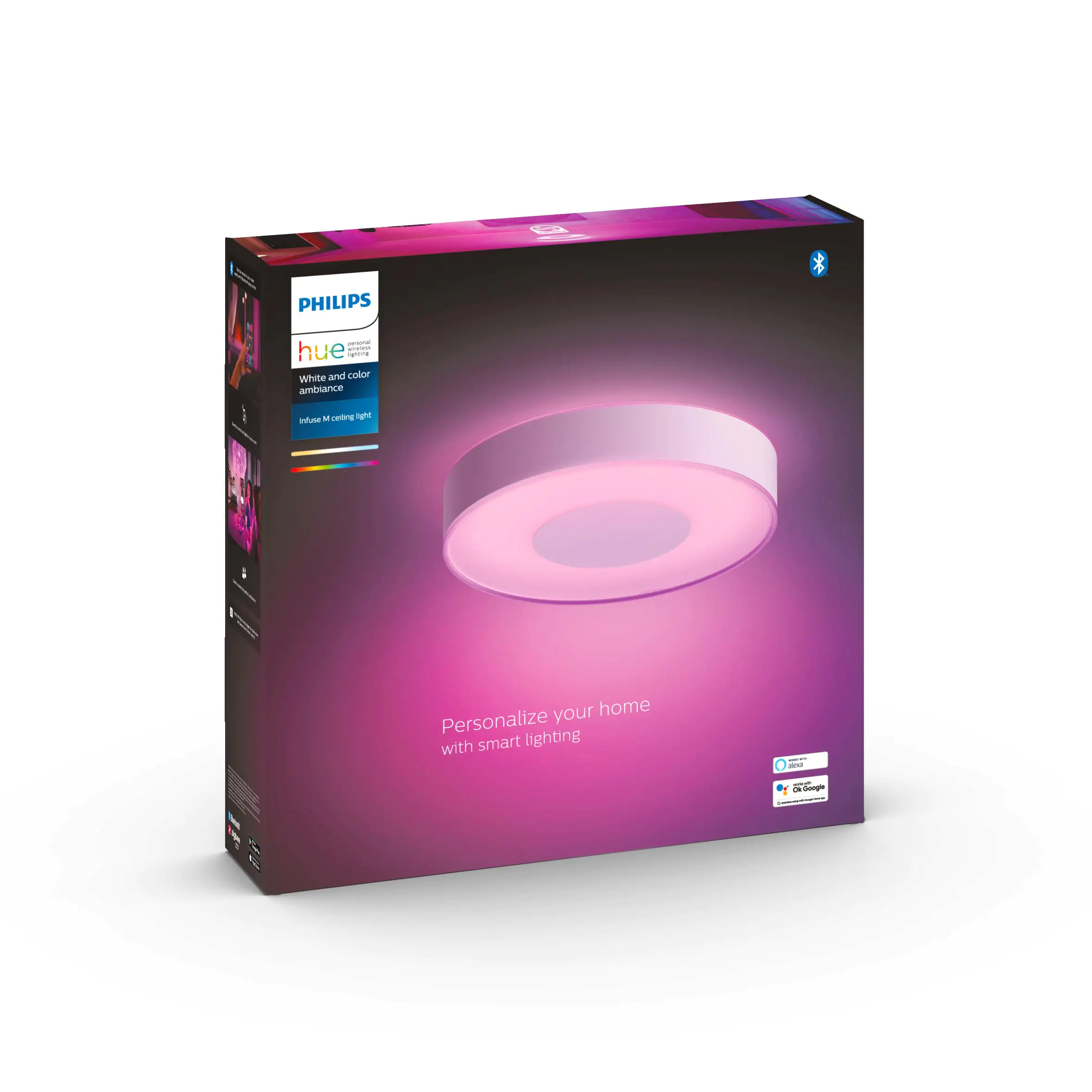 Philips Hue LED Deckenleuchte White & Color Ambiance Infuse RGBW weiß
