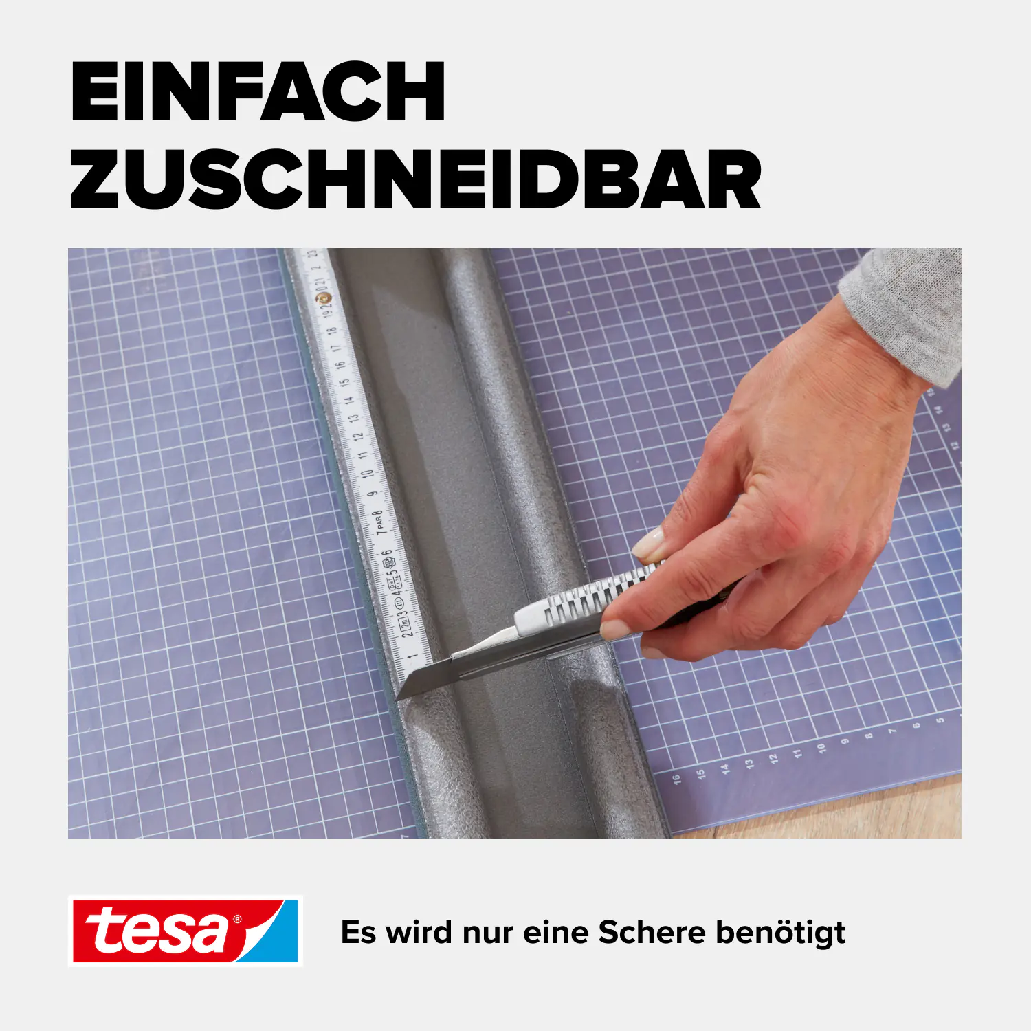 tesa Insulation Türbodendoppeldichtung grau, 95 cm x 25 mm