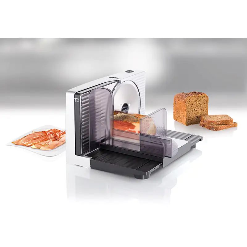 Unold Allesschneider Curve Silver 100 Watt, Wellenschliffmesser, silber