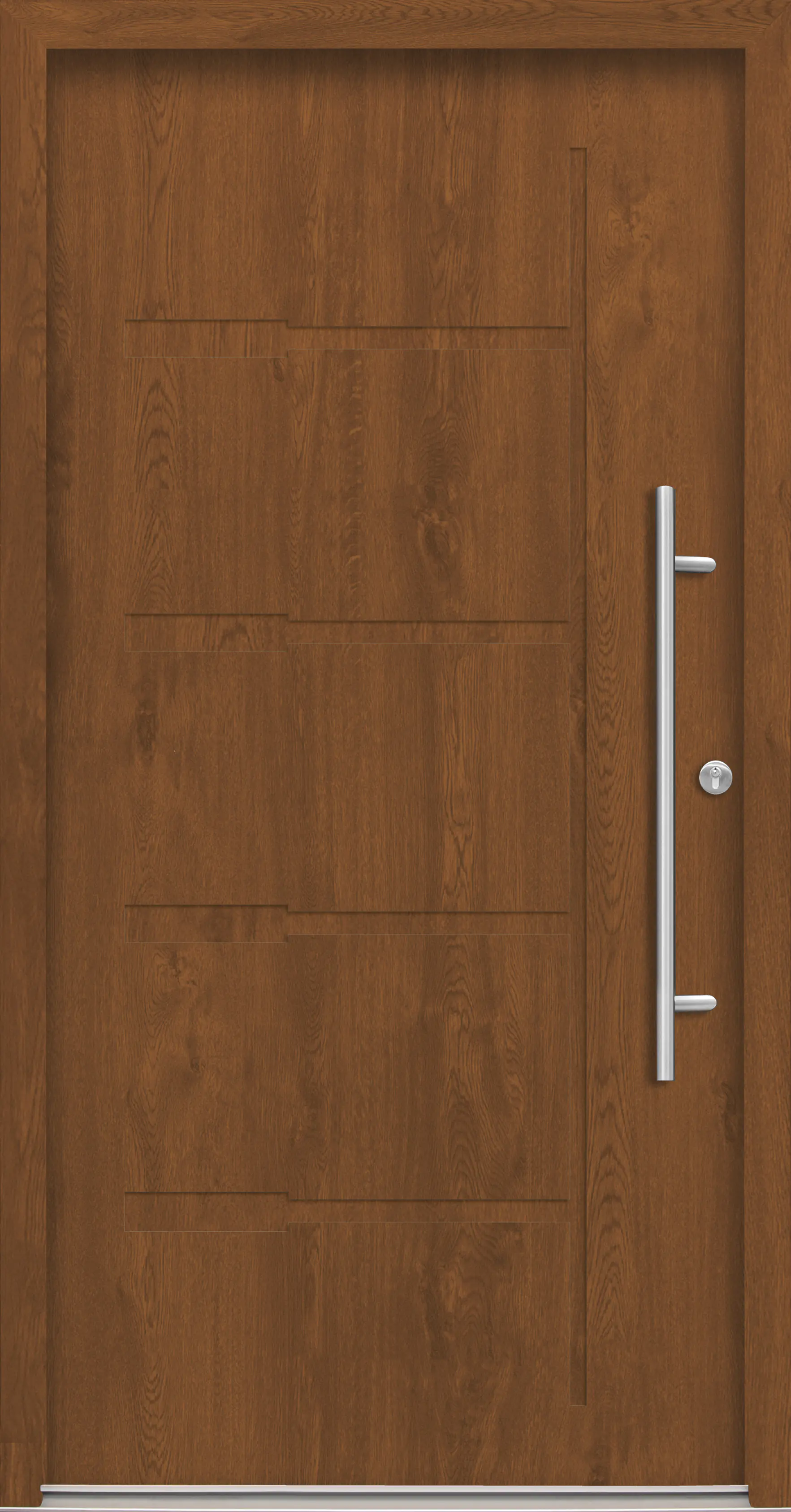 Splendoor Haustür Passivedoor Premium H1 Golden Oak DIN Rechts 110 x 210 cm