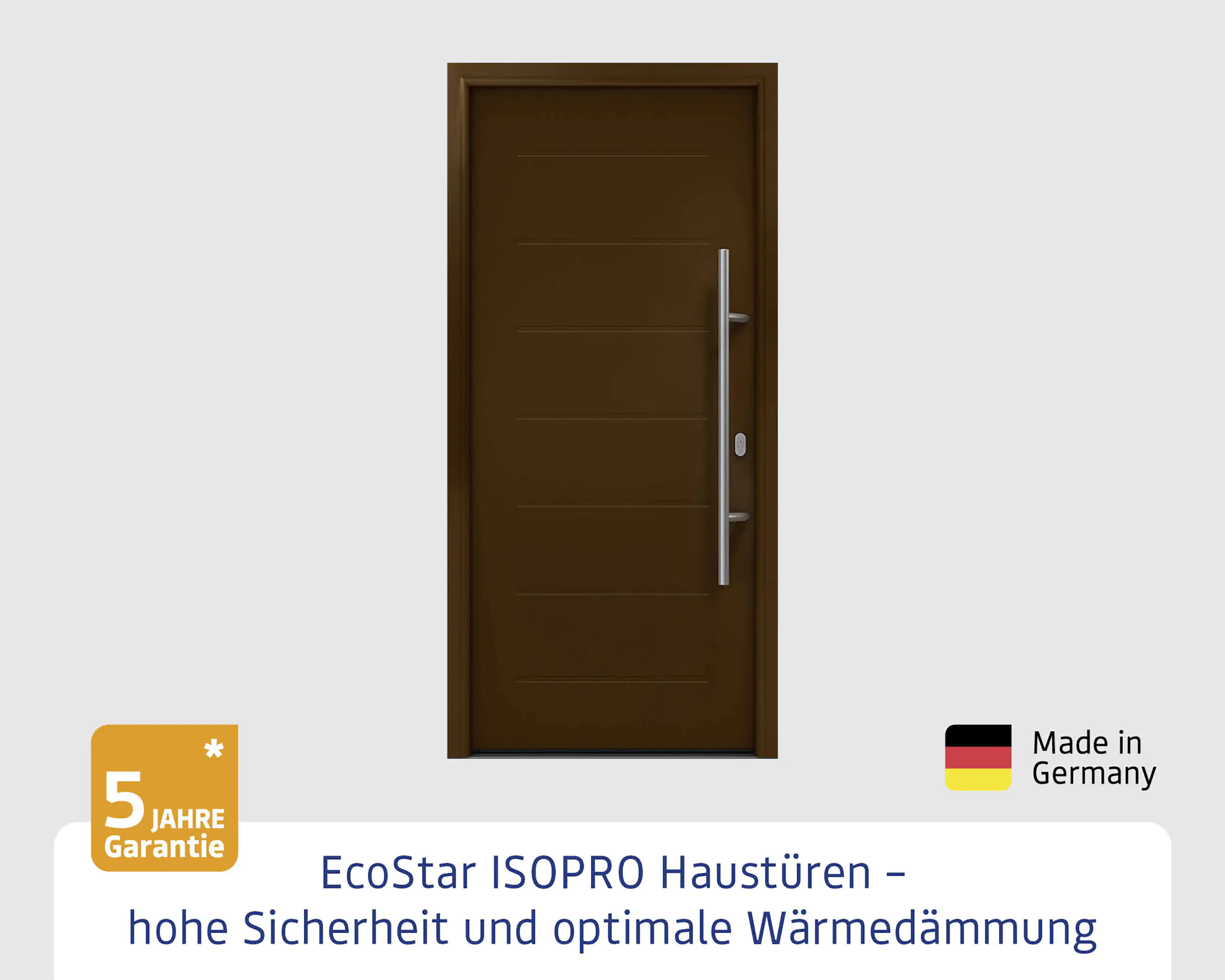 EcoStar Haustür ISOPRO IP 015 terrabraun 110 x 210 cm