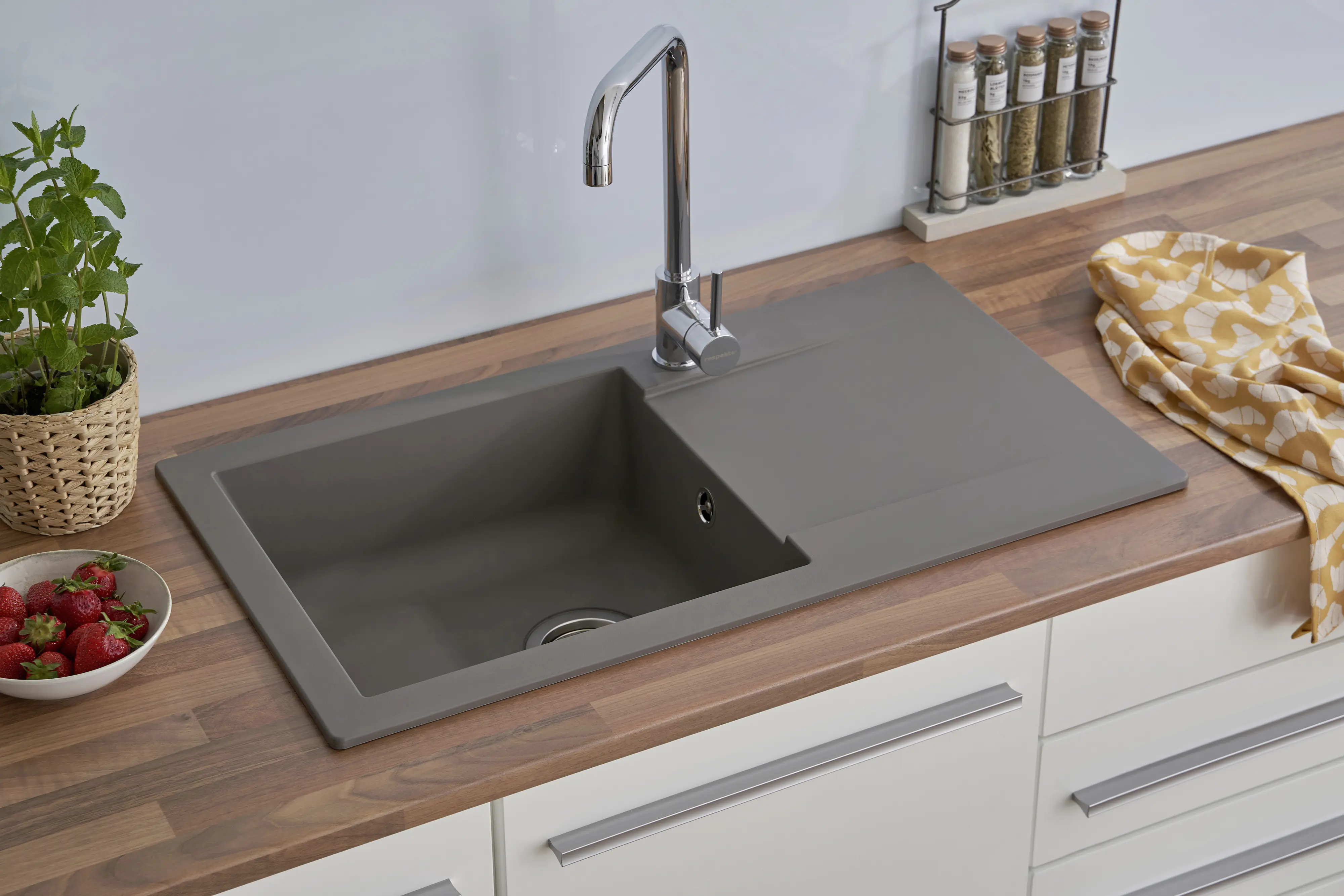respekta Mineralite Einbauspüle DENVER78X44G