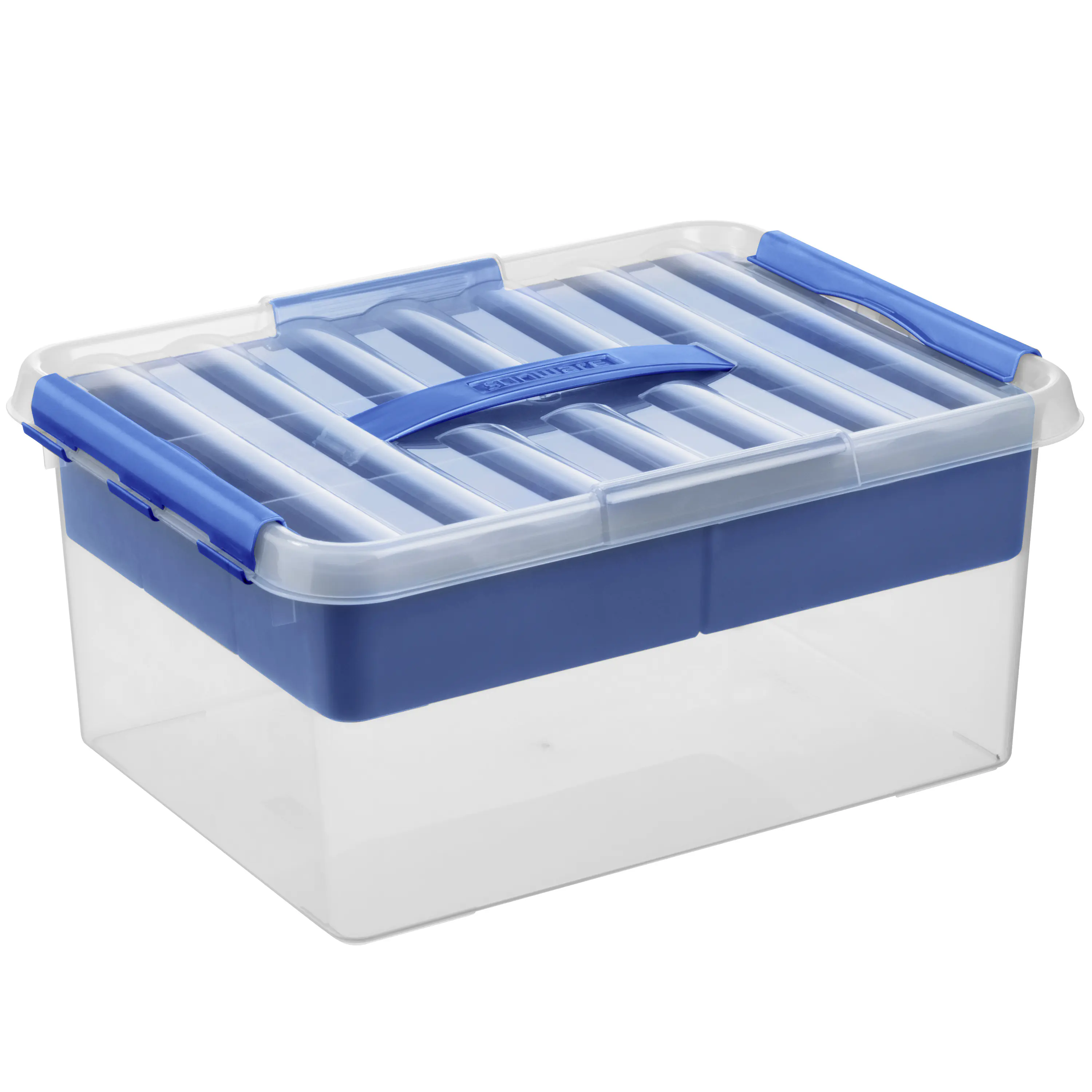 Sunware Aufbewahrungsbox Q-Line mit Einsatz & Deckel 40 x 30 cm 15 L transparent