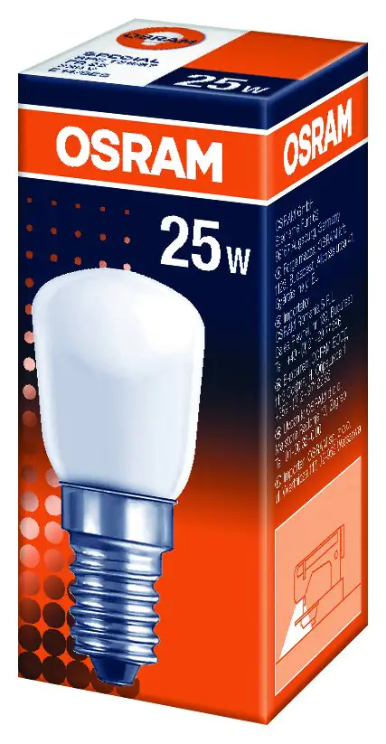 Osram Kühlschrank Special T26 E14 25W warmweiß, dimmbar, weiß matt