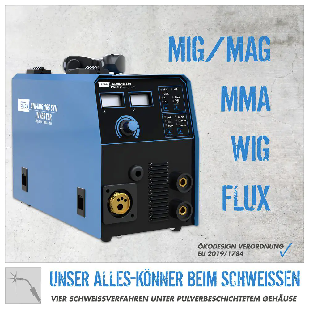 Güde Universalschweißgerät Uni-Mig 165 SYN 20-160 A